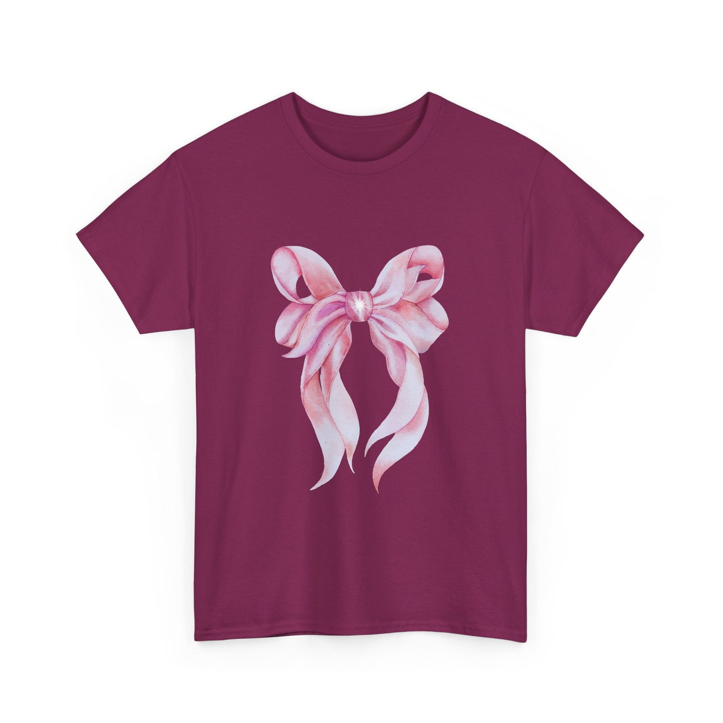 Pink Bow Unisex Heavy Cotton Tee