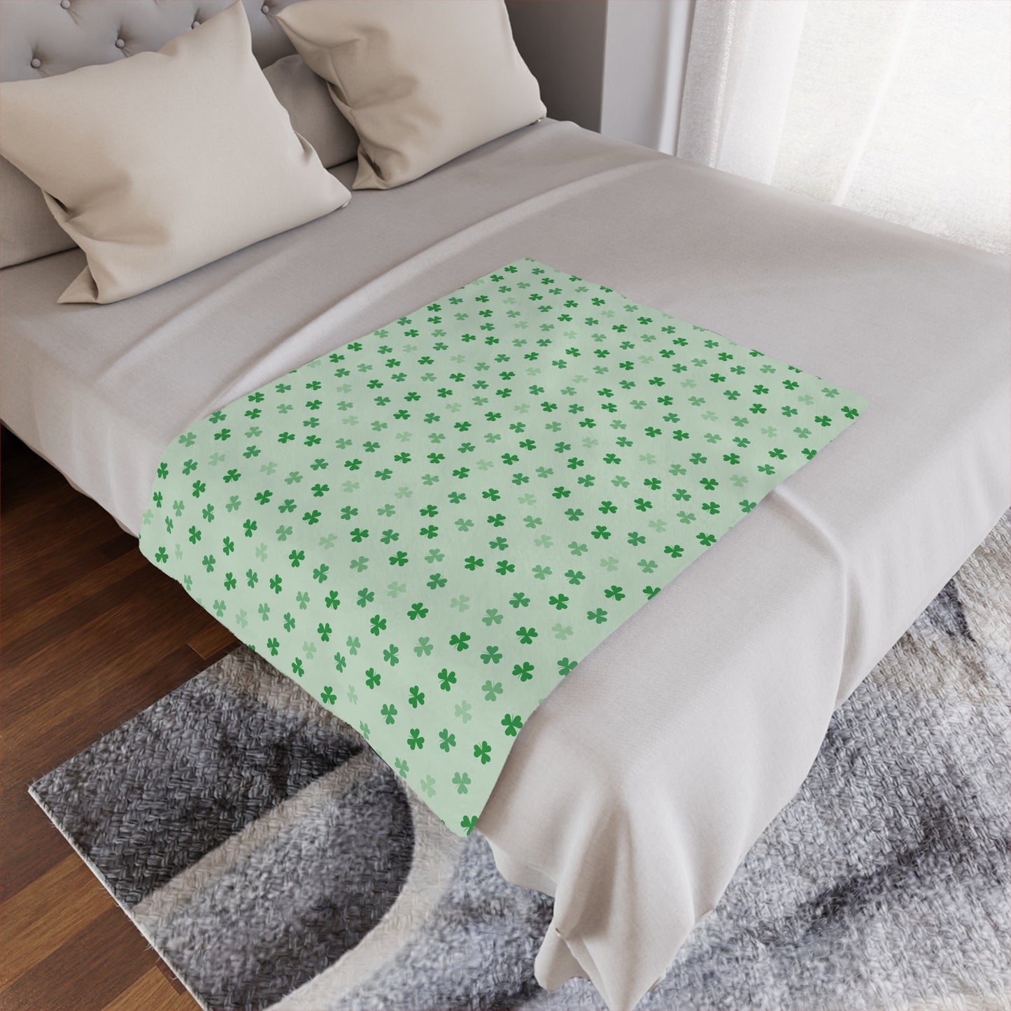 Mint Triple Rock Microfiber Blanket