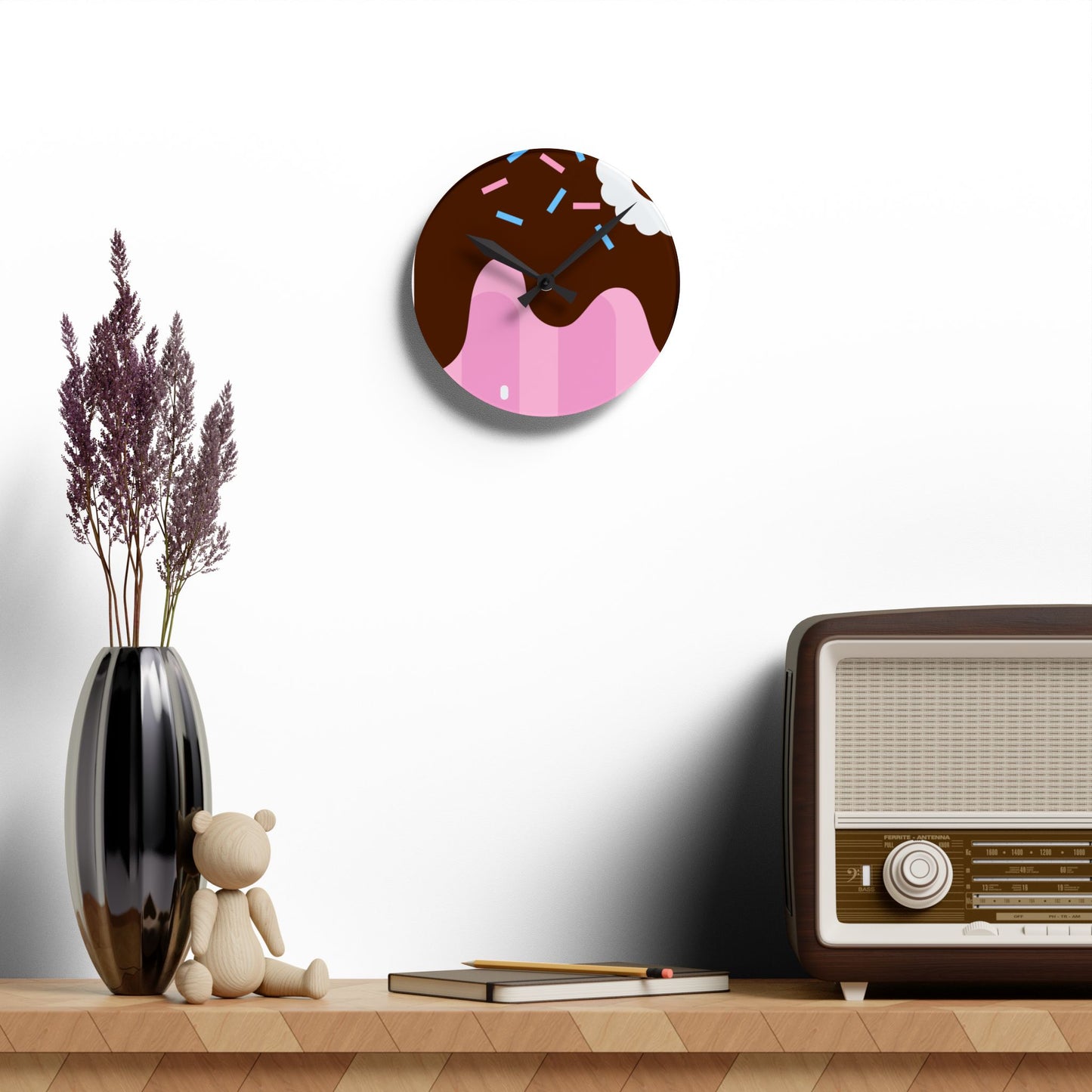 Ice Cream Acrylic Wall Clock