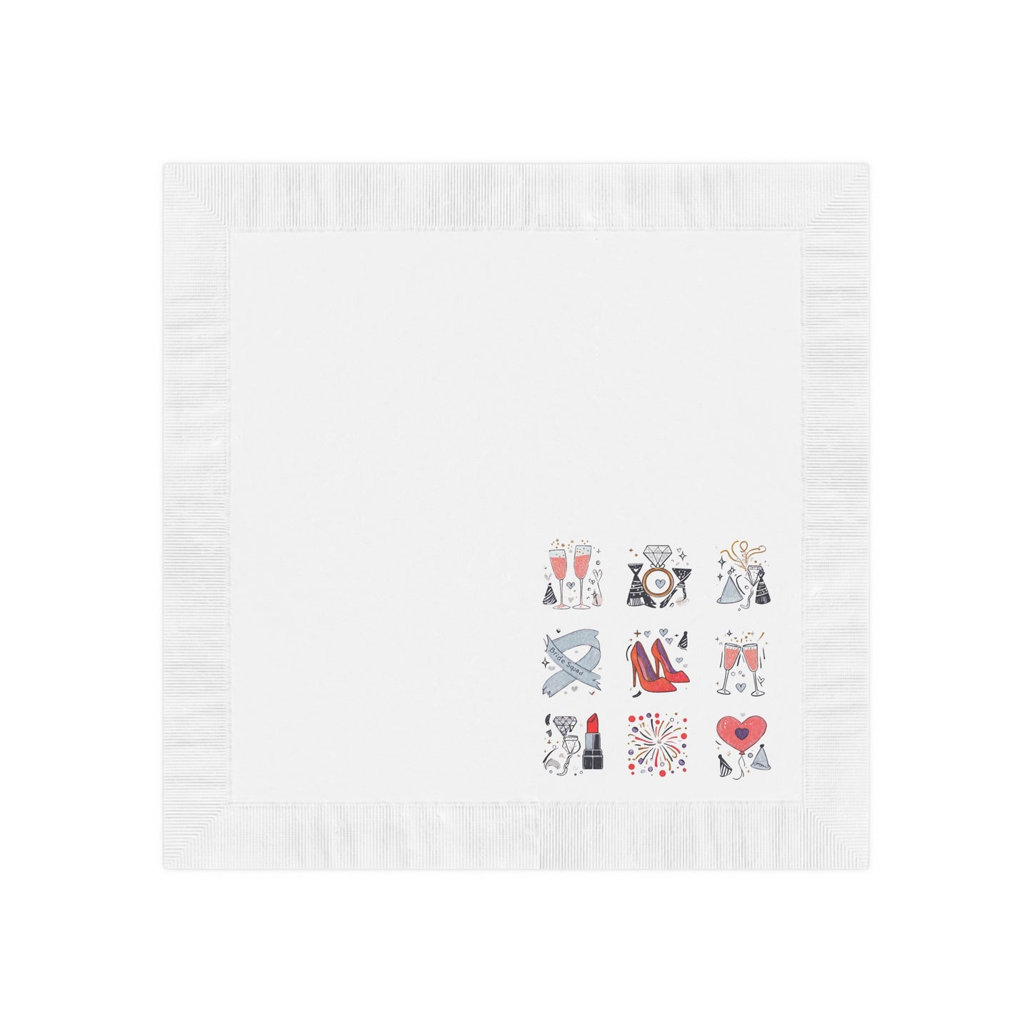 Bridal Celebration White Coined Napkins