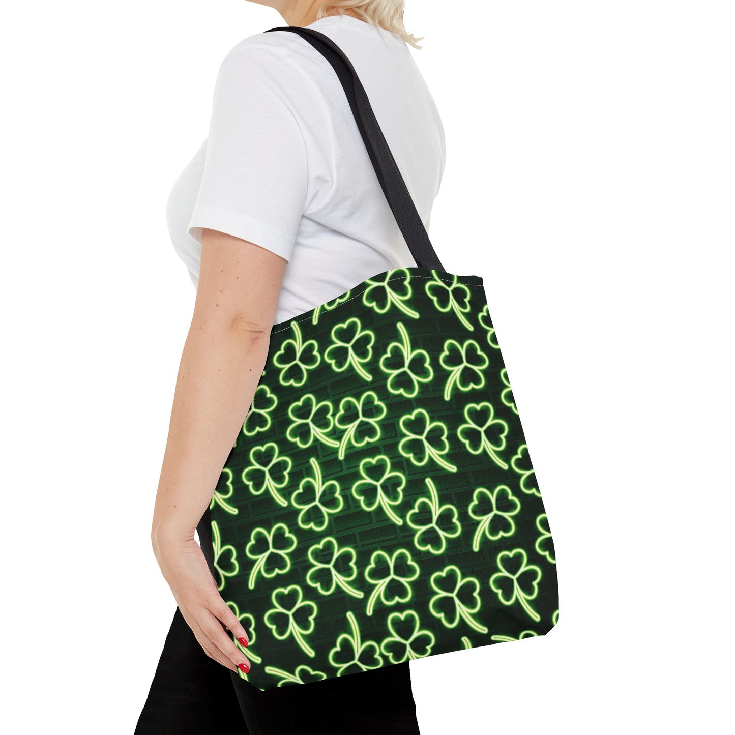 Neon Shamrock Tote Bag (available in 3 sizes)