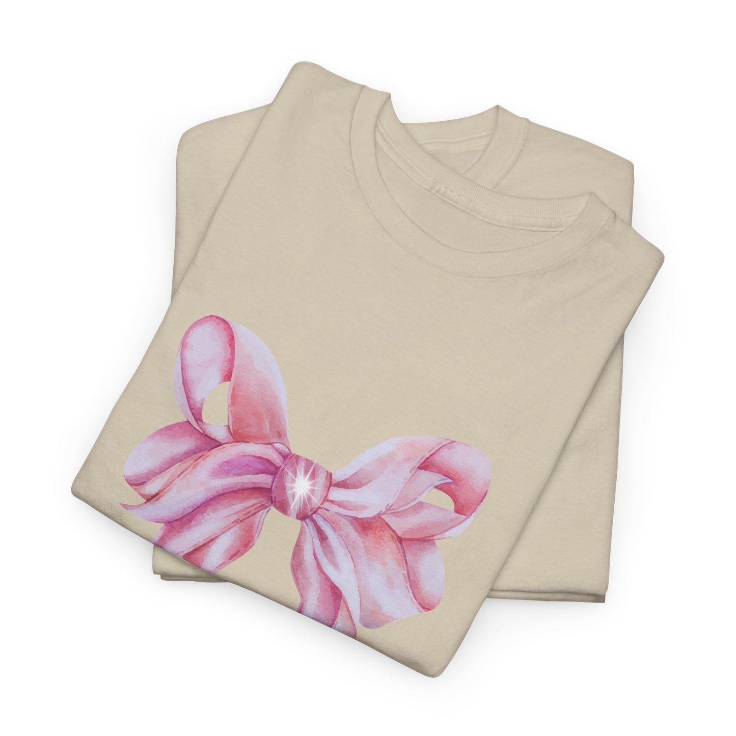 Pink Bow Unisex Heavy Cotton Tee