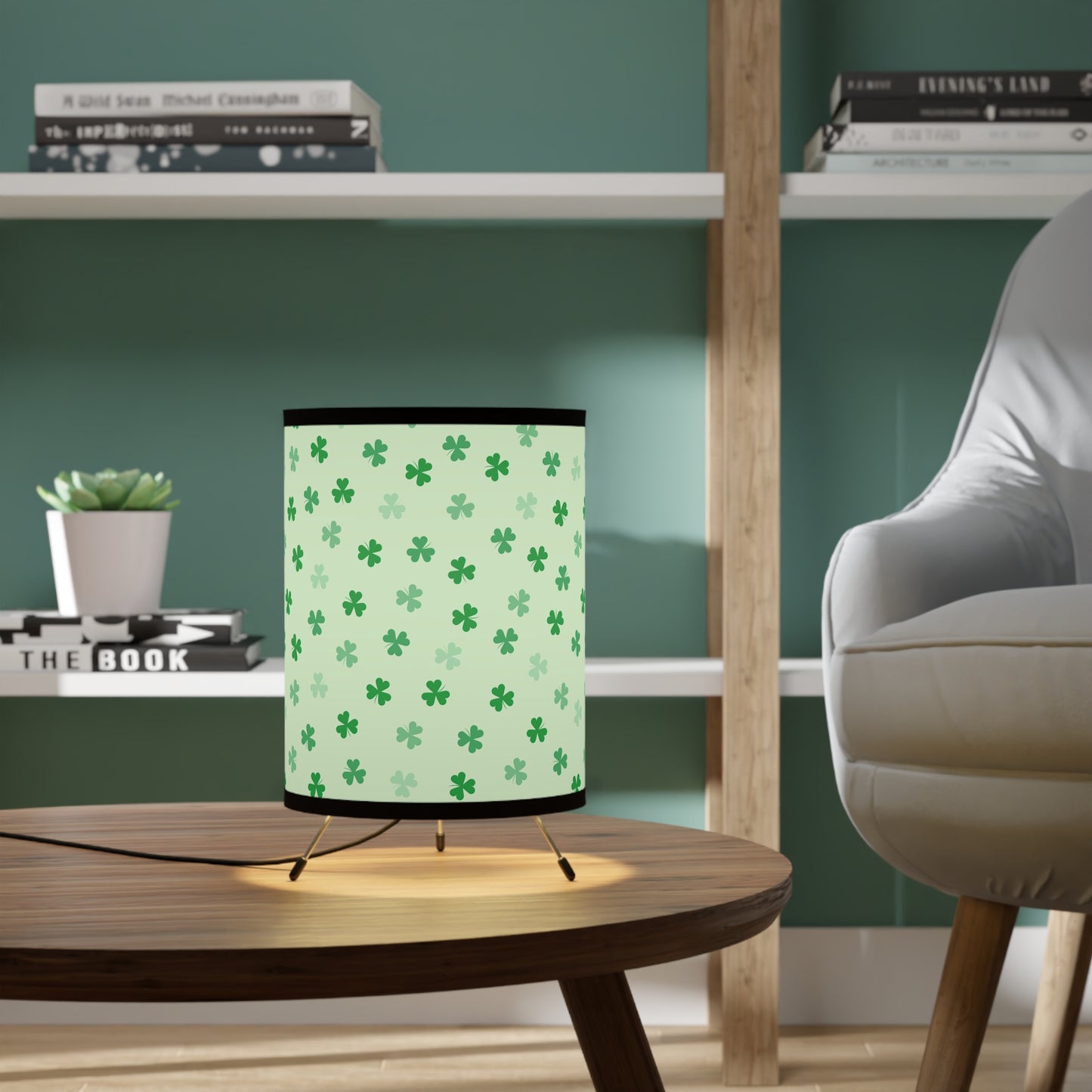 Mint Triple Rock Tripod Lamp with High-Res Printed Shade, US\CA plug