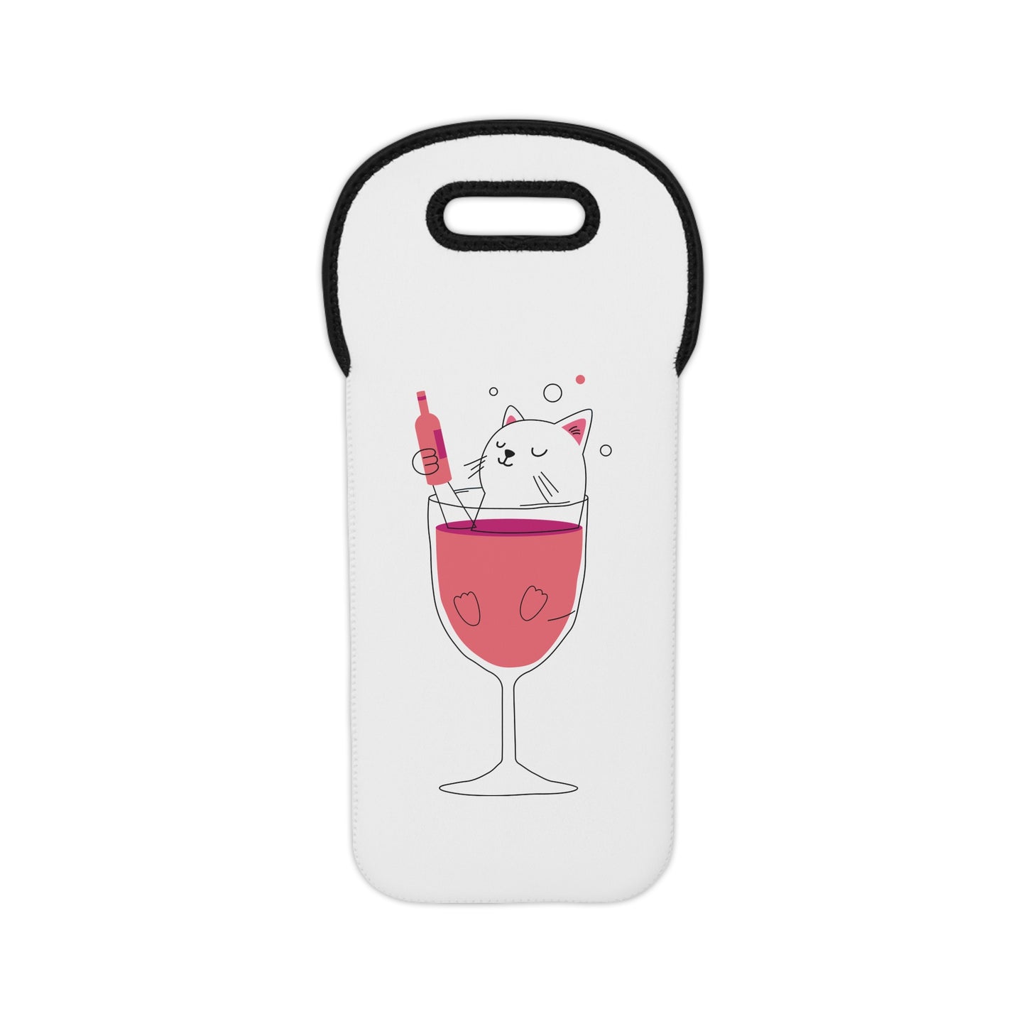 Chill Cat Wine Tote Bag