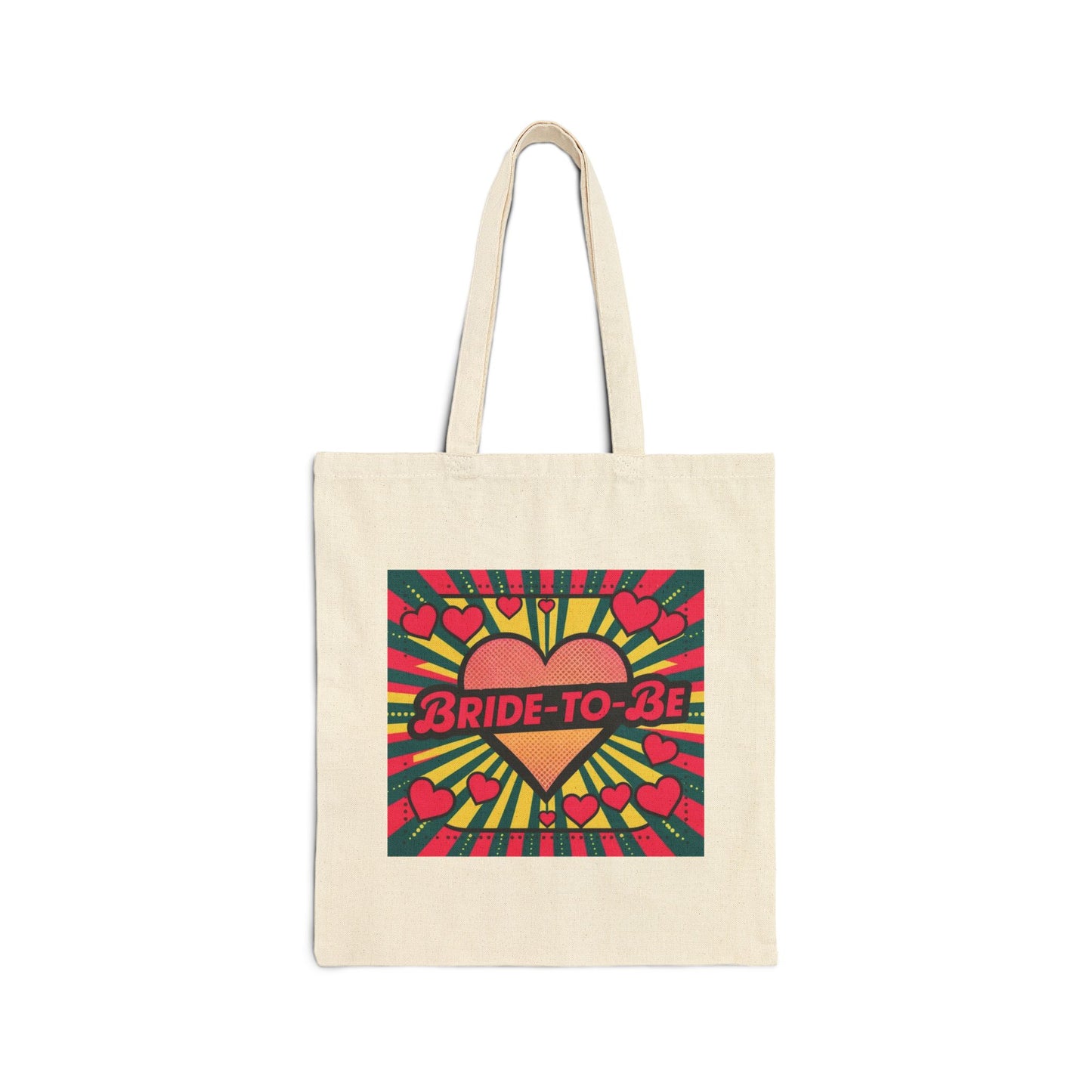 Red and Green Bride-To-Be Cotton Canvas Tote Bag