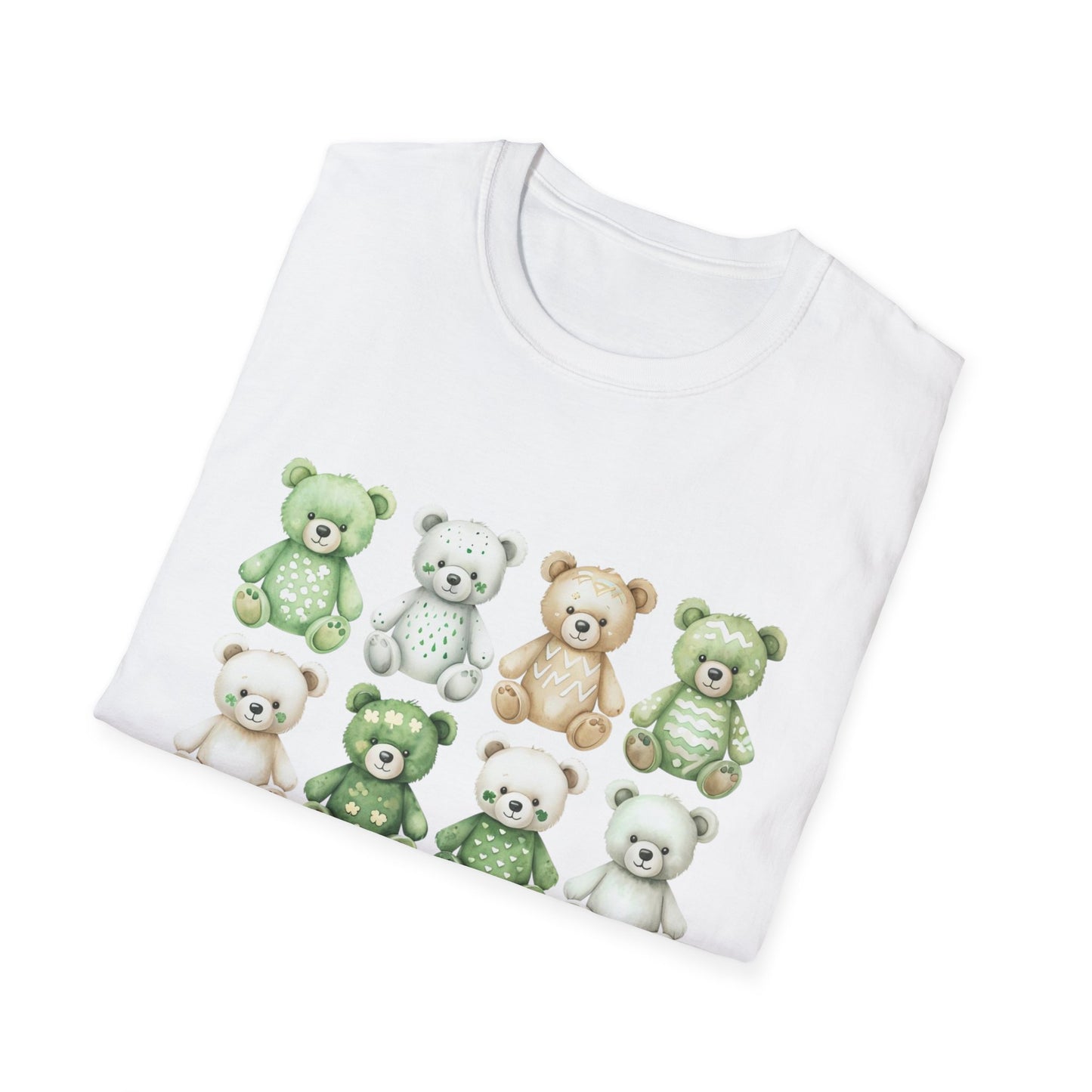 Teddy Bear Party - St. Patrick's Day Unisex Softstyle T-Shirt