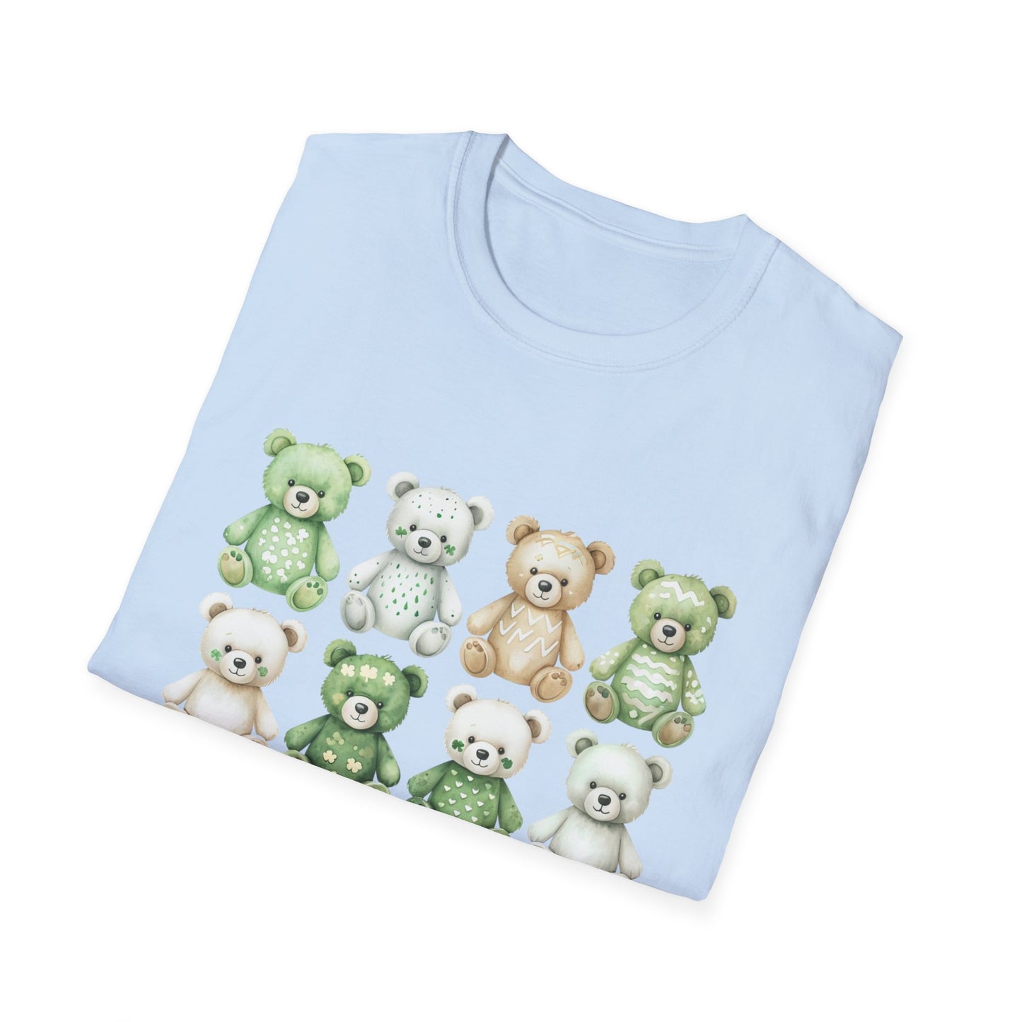 Teddy Bear Party - St. Patrick's Day Unisex Softstyle T-Shirt