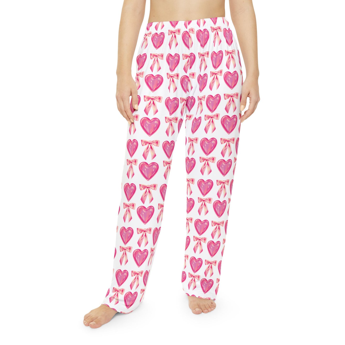 Hearts and Bows Women's Pajama Pants (AOP)