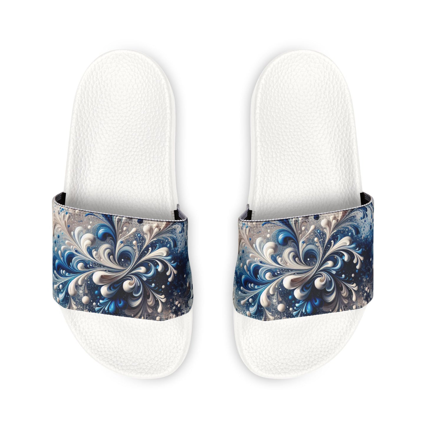 Blue & Cream Swirl Women's Removable-Strap Sandals