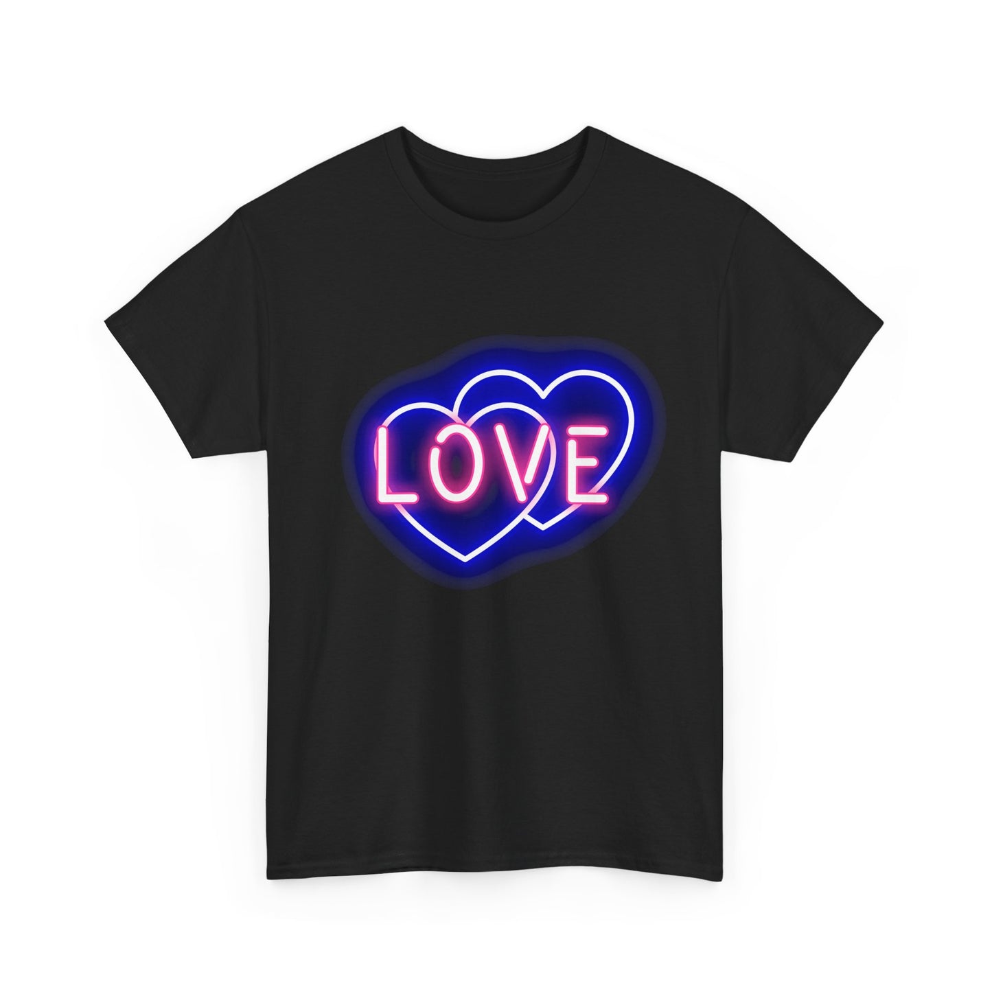 Neon Double Heart Unisex Heavy Cotton Tee