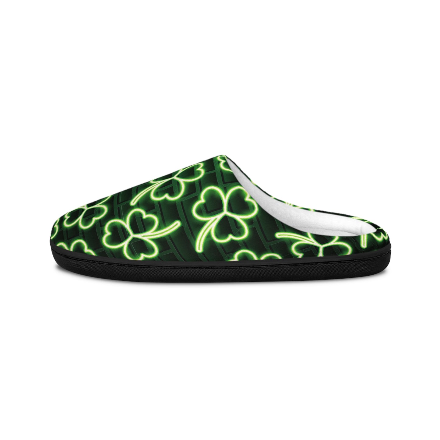 Neon Shamrock Men's Indoor Slippers