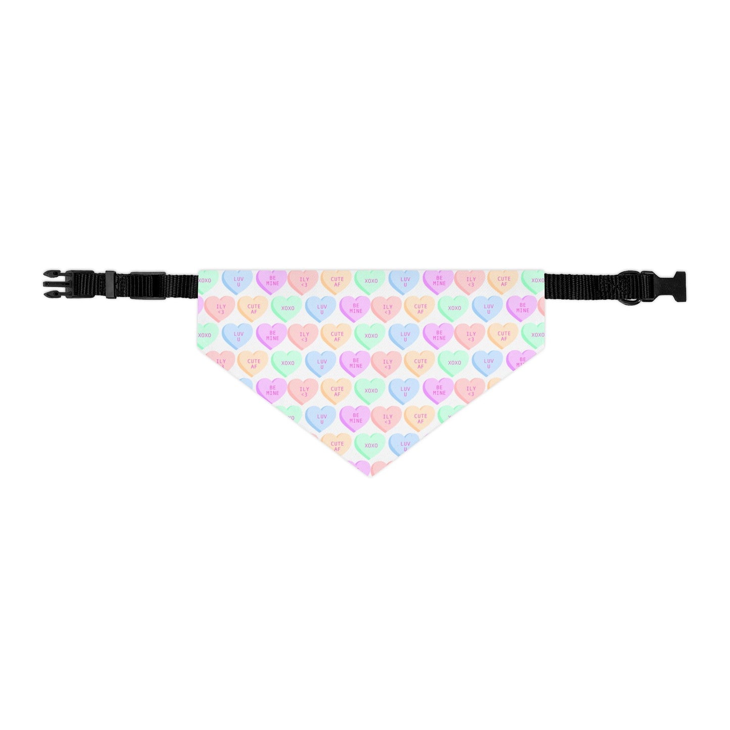 Candy Hearts Pet Bandana Collar