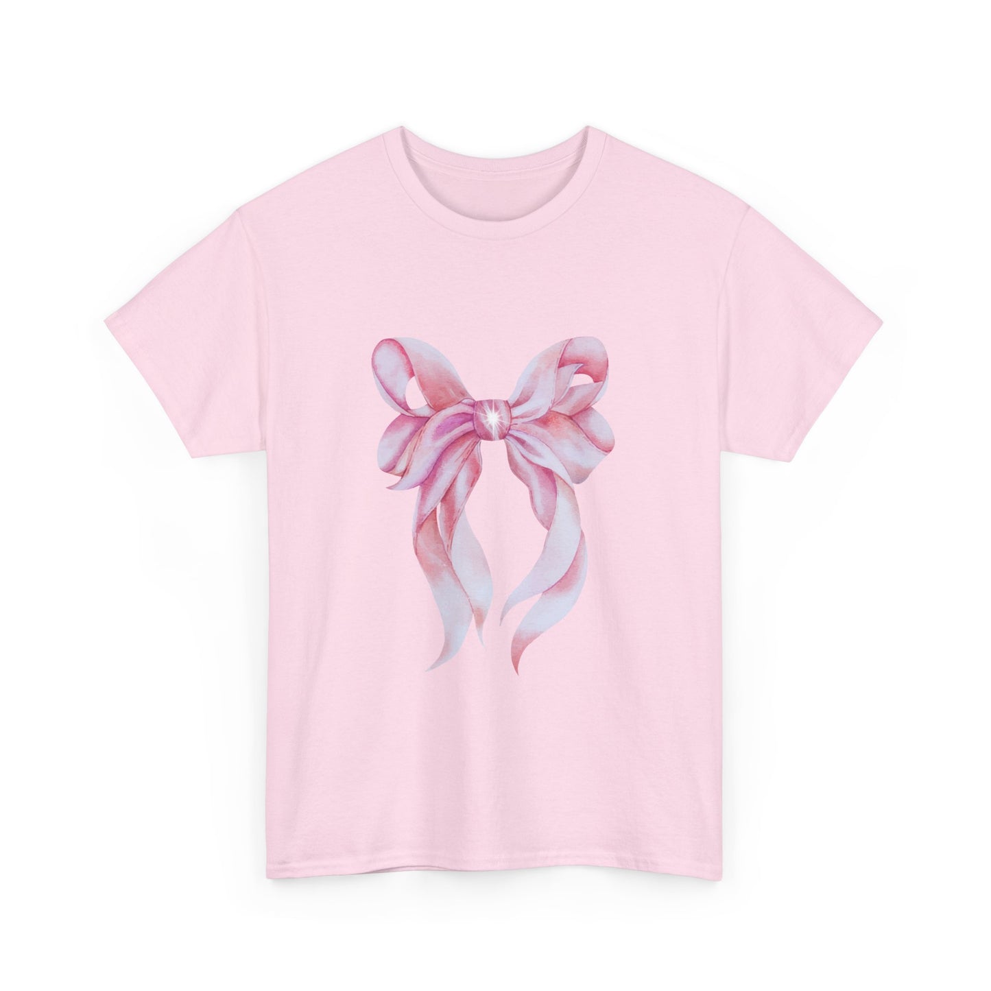 Pink Bow Unisex Heavy Cotton Tee