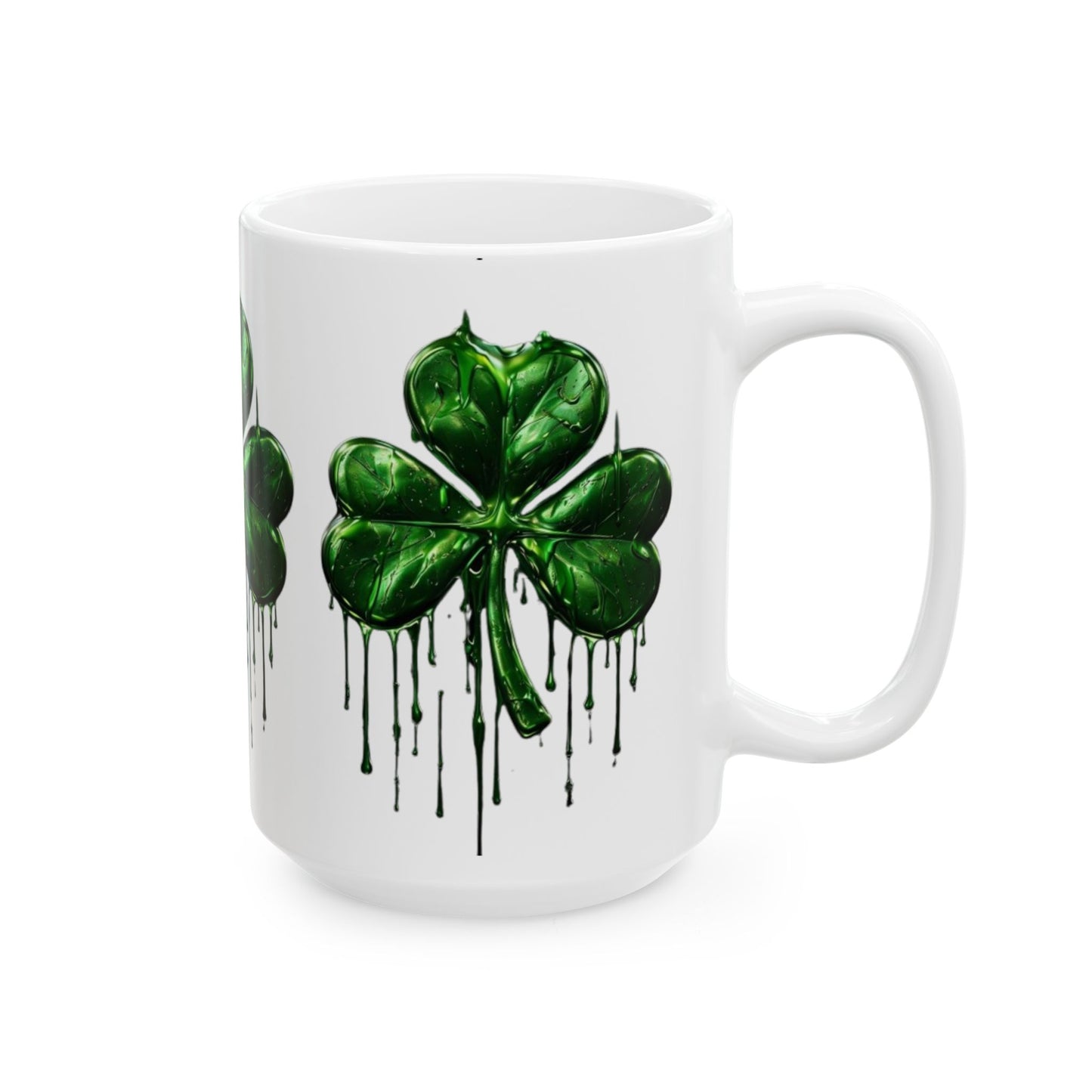 Gilded in Green Ceramic Mug, (11oz, 15oz)