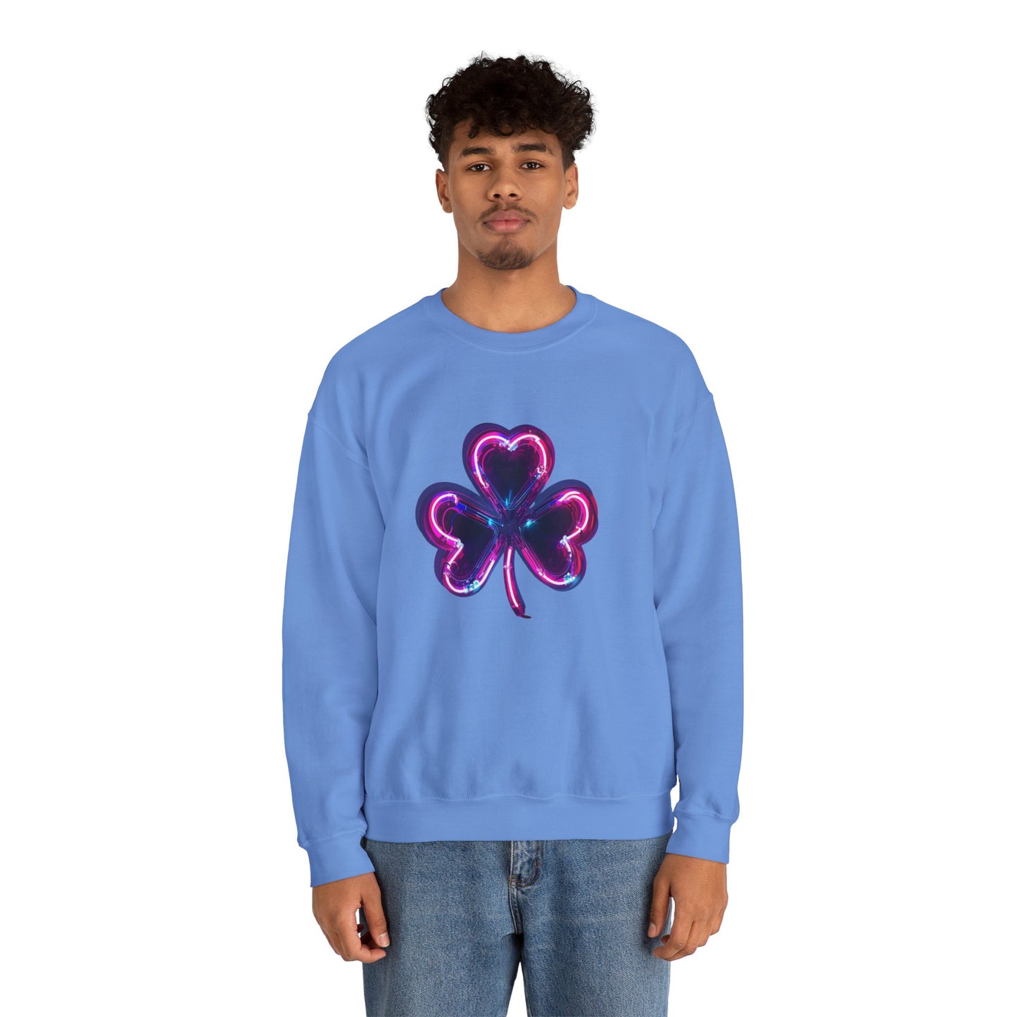 Electric Luck - Pink and Blue Unisex Heavy Blend™ Crewneck Sweatshirt