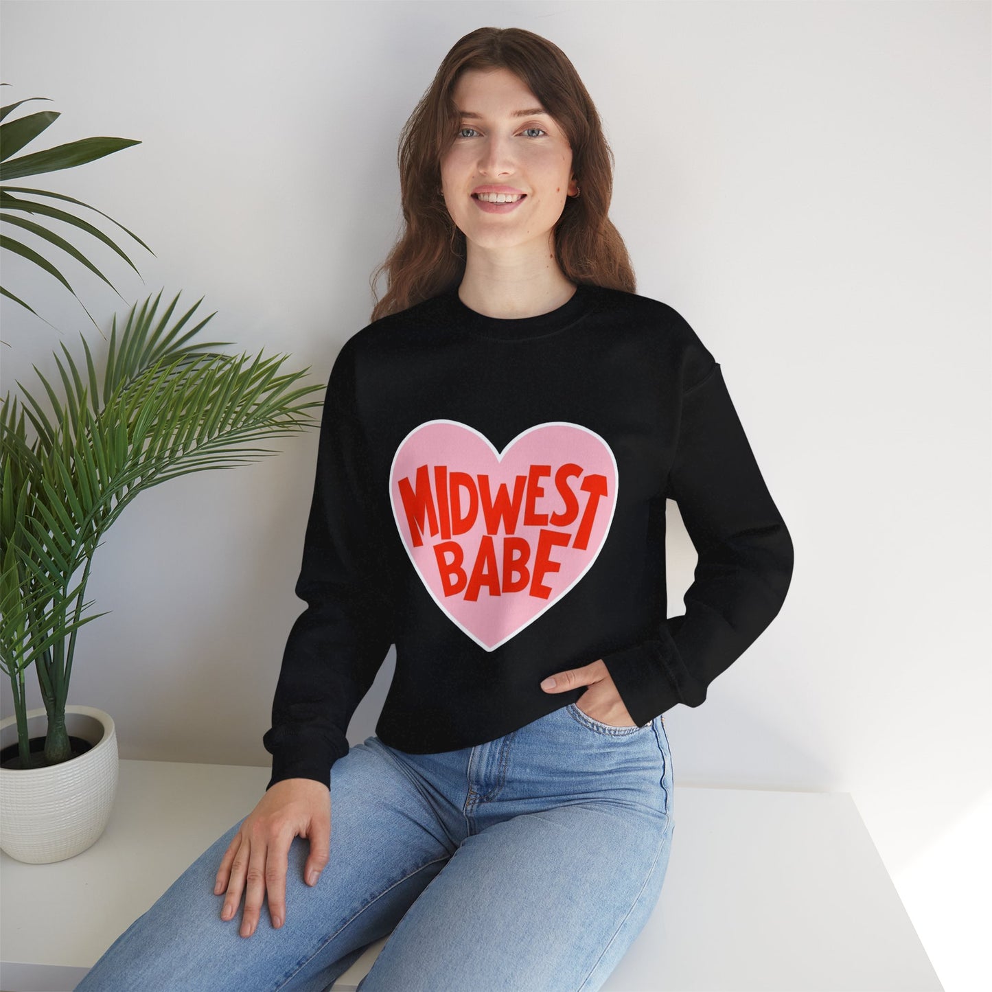 Midwest Babe Unisex Heavy Blend™ Crewneck Sweatshirt