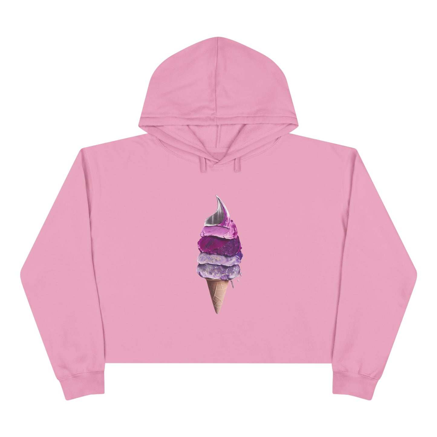 Painted Ice Cream Crop Hoodie