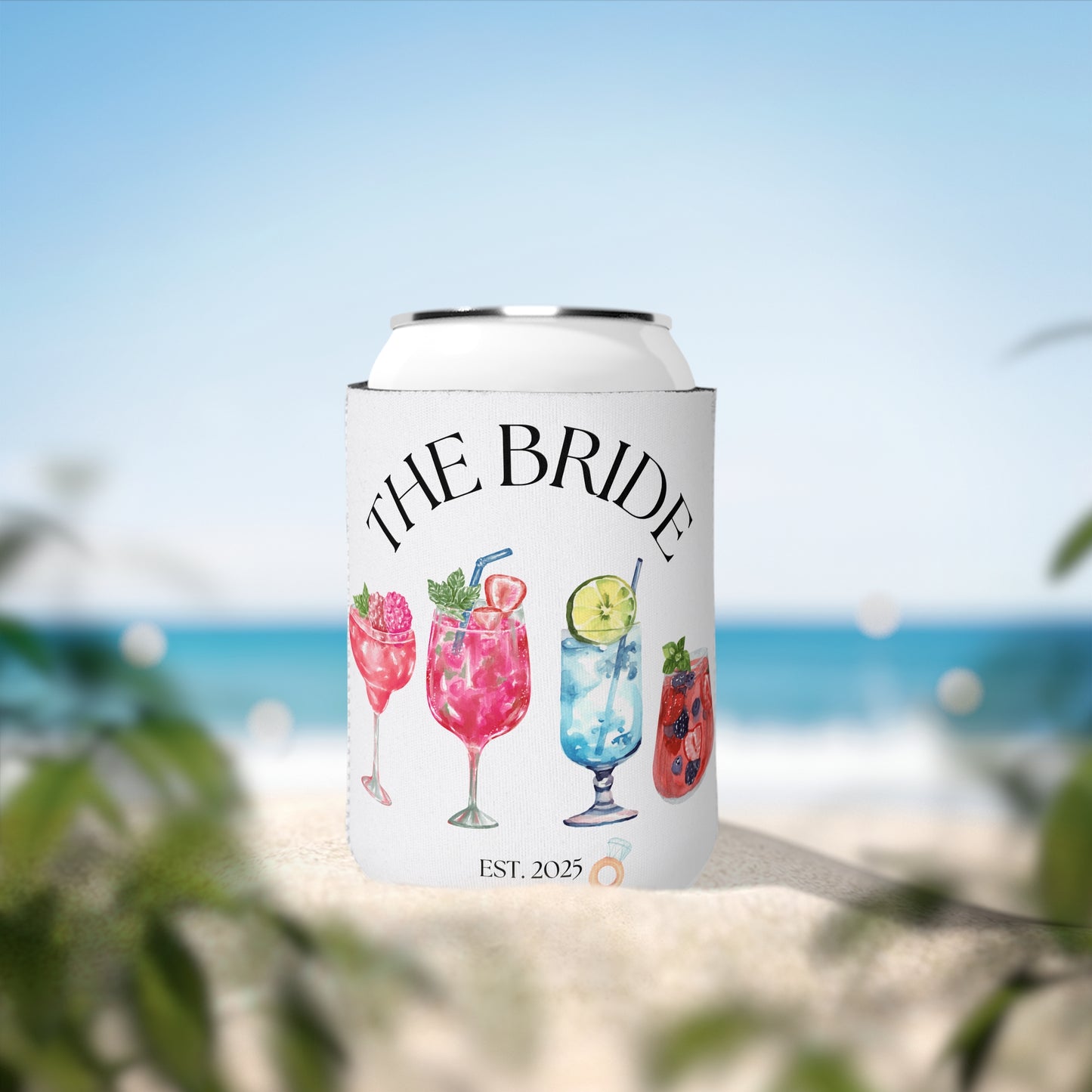 The Bride Est. 2025 Can Cooler Sleeve