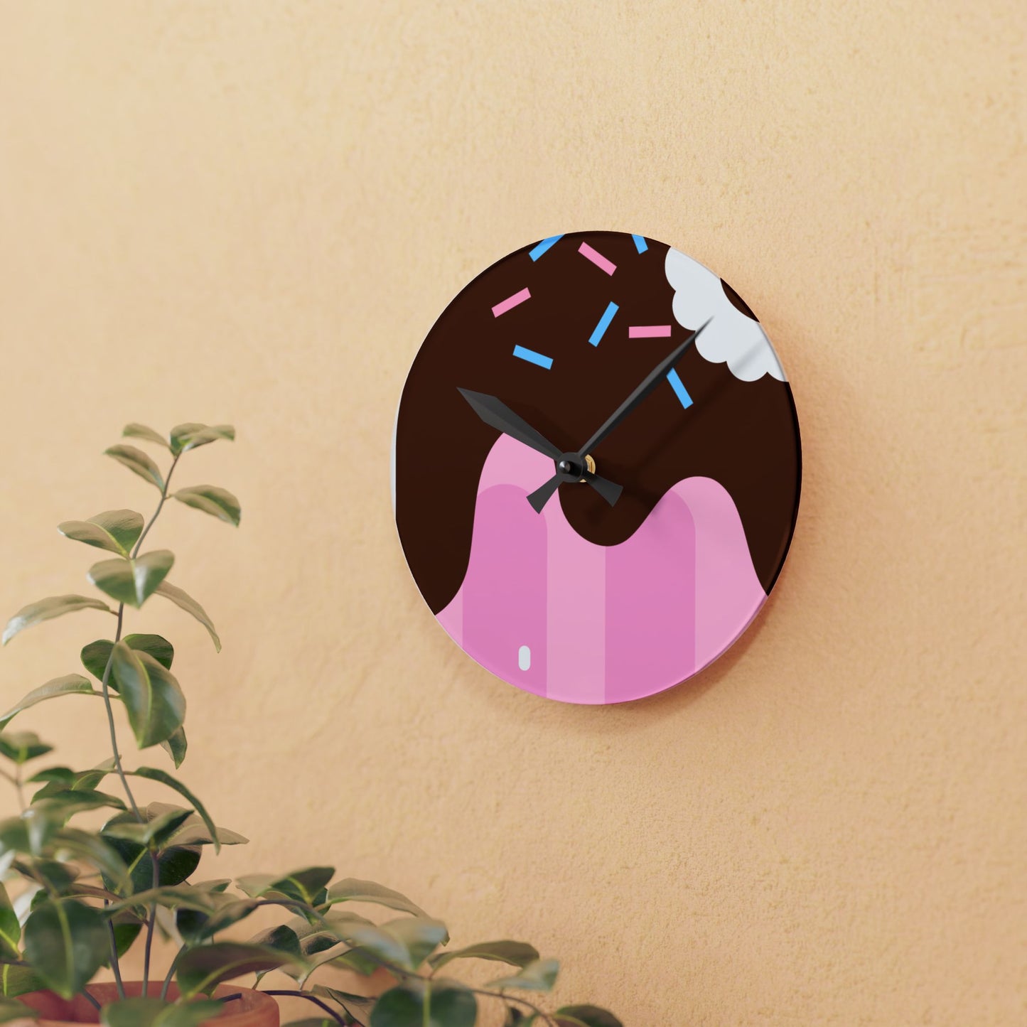 Ice Cream Acrylic Wall Clock