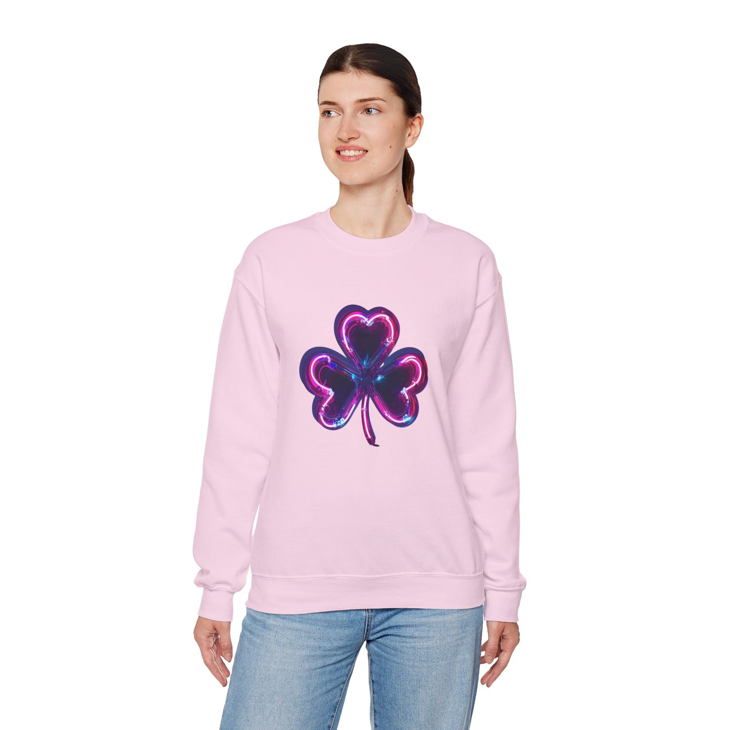 Electric Luck - Pink and Blue Unisex Heavy Blend™ Crewneck Sweatshirt