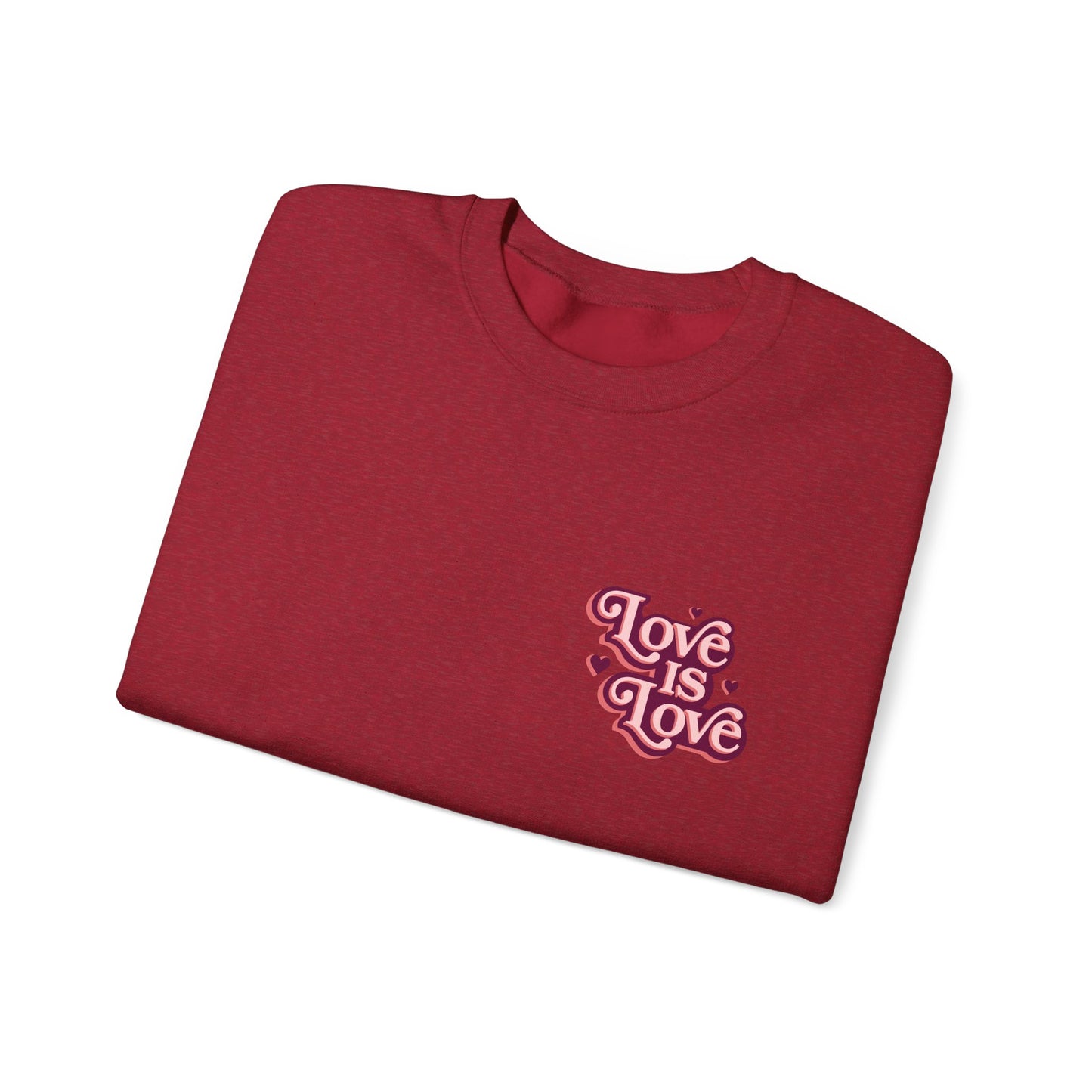 Love is Love Embroidered Unisex Heavy Blend™ Crewneck Sweatshirt