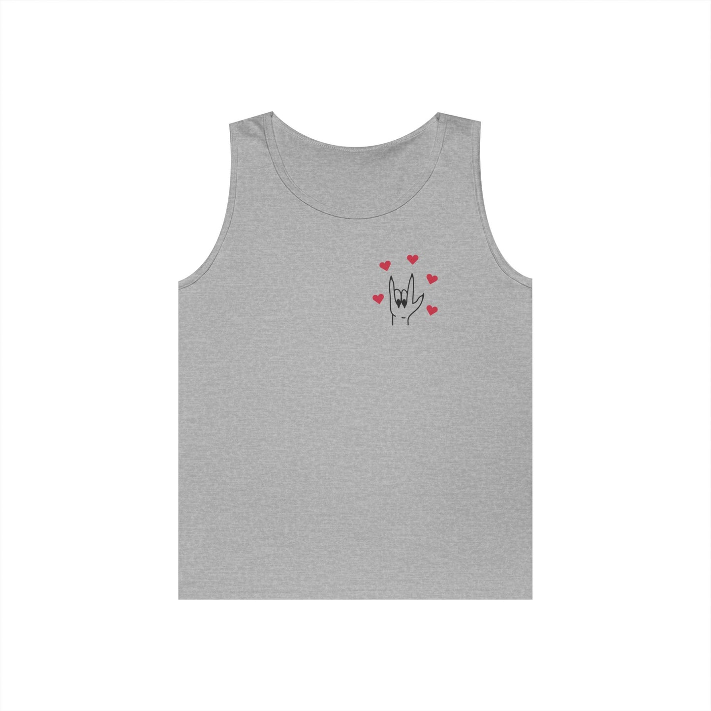 I Love You Sign Language Unisex Heavy Cotton Tank Top