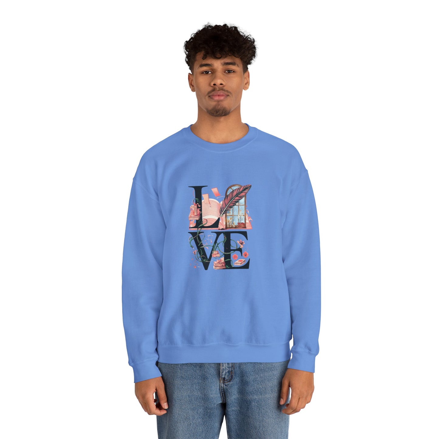 LOVE is a Novel Idea Unisex Heavy Blend™ Crewneck Sweatshirt