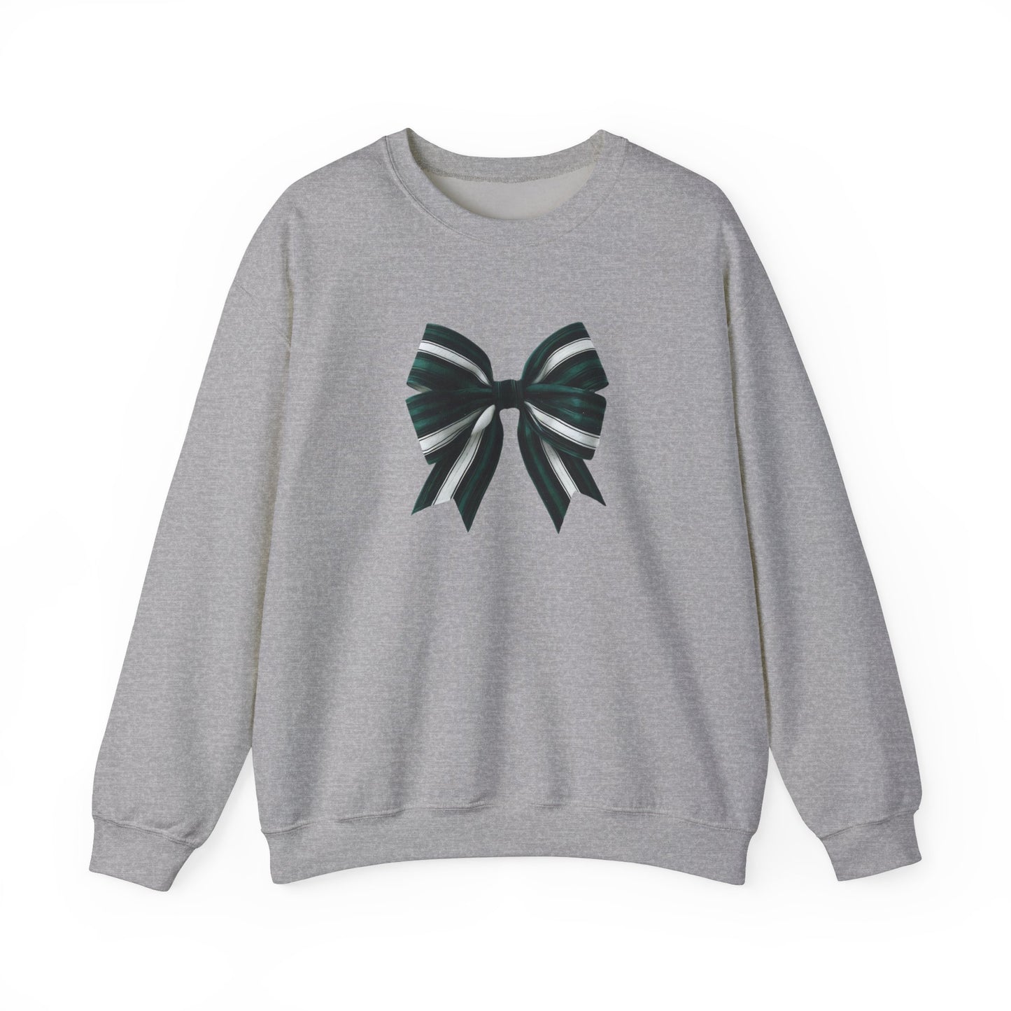 Green, White and Black Bow Unisex Heavy Blend™ Crewneck Sweatshirt