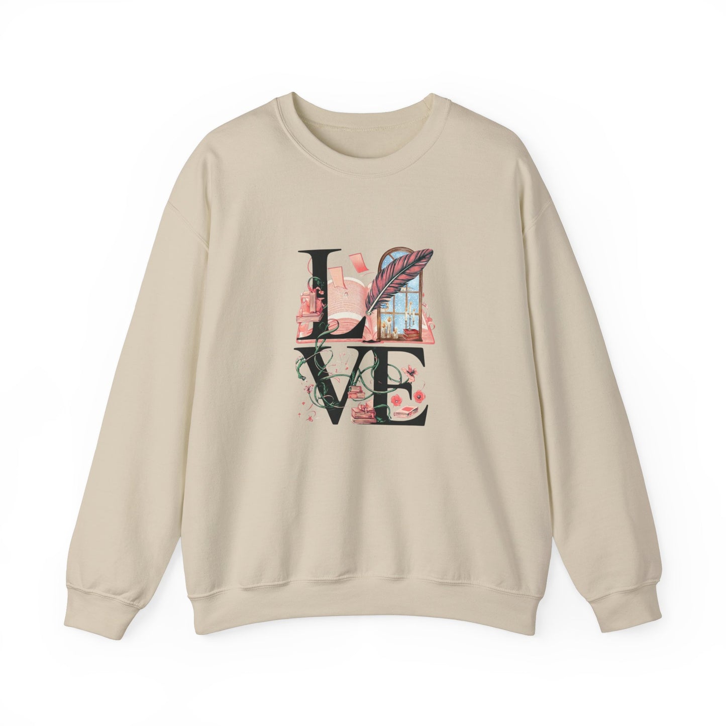 LOVE is a Novel Idea Unisex Heavy Blend™ Crewneck Sweatshirt