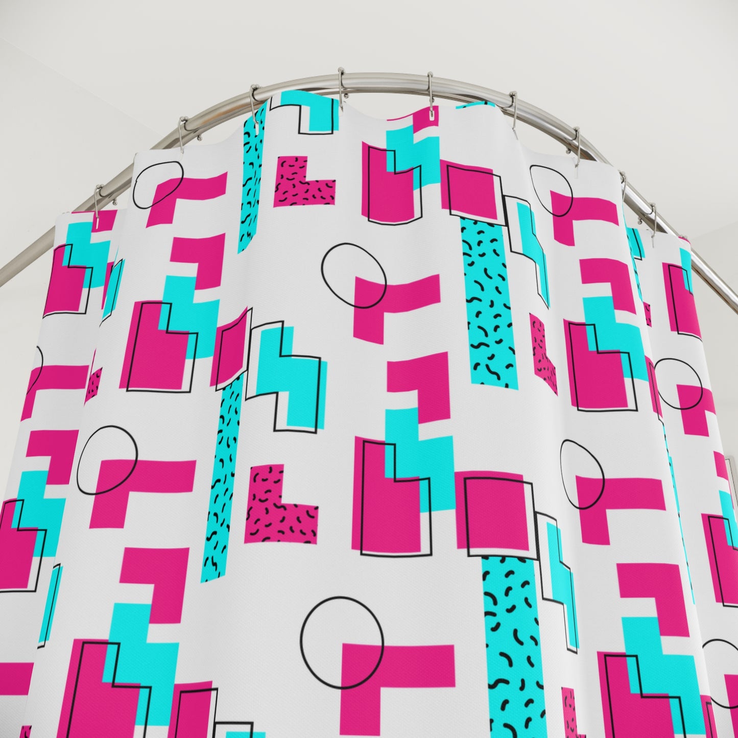 GeoRetro Shower Curtains