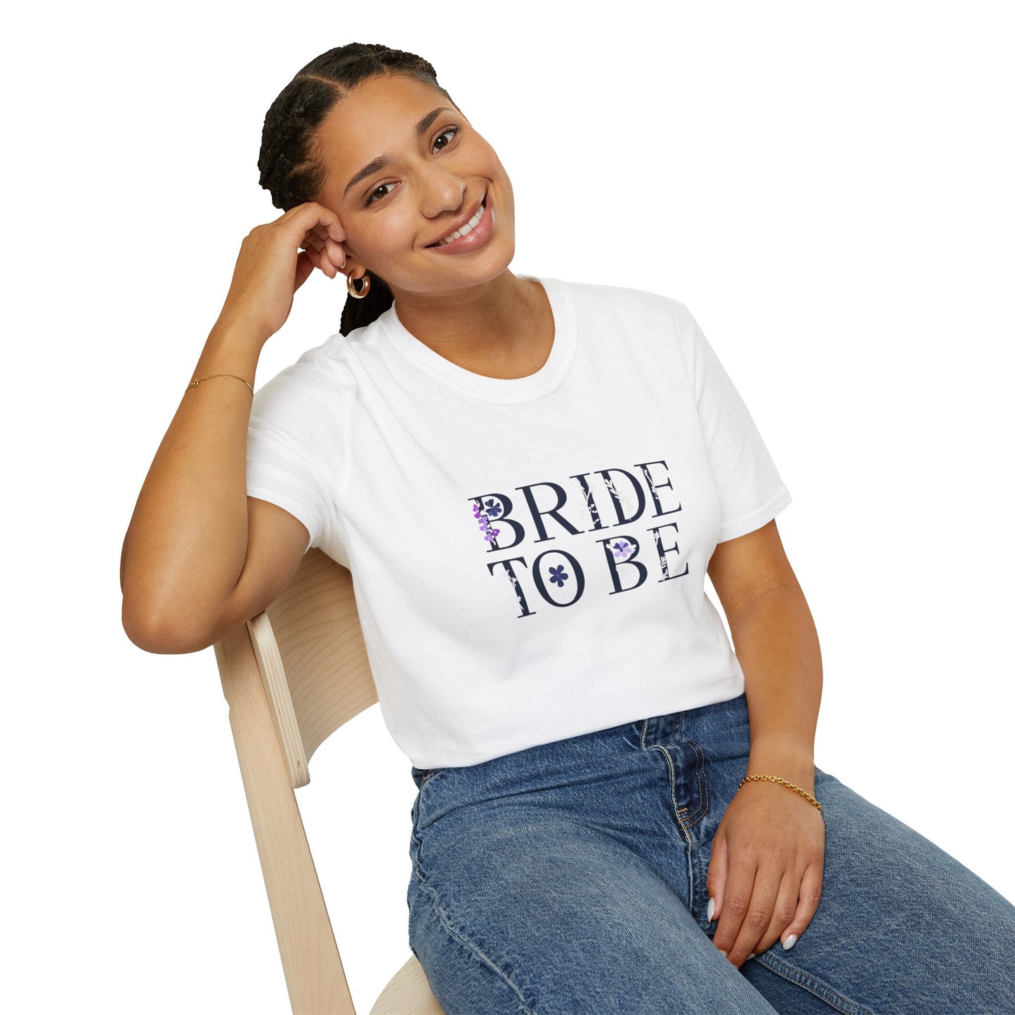 Flower Pressed - Bride to Be Unisex Softstyle T-Shirt