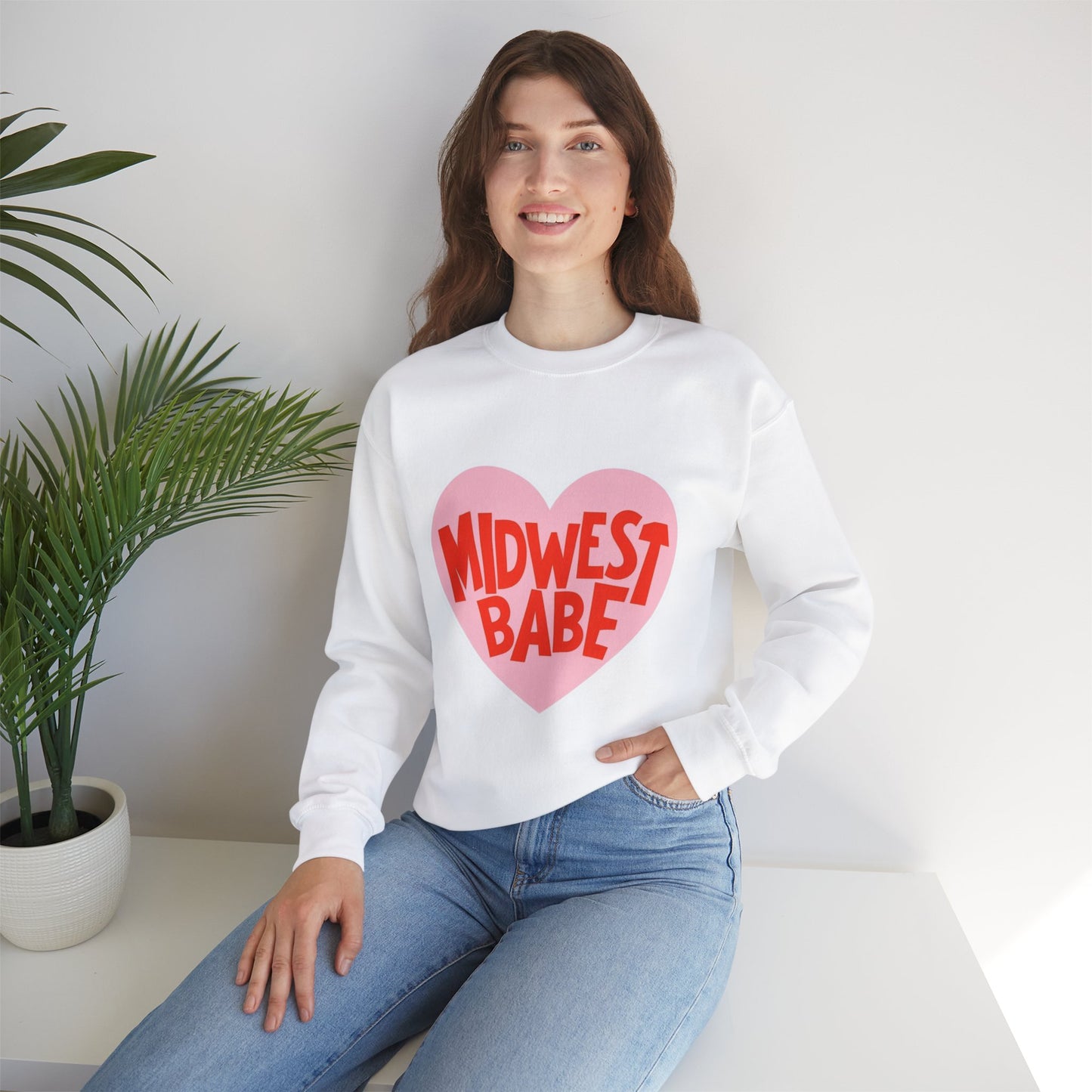 Midwest Babe Unisex Heavy Blend™ Crewneck Sweatshirt