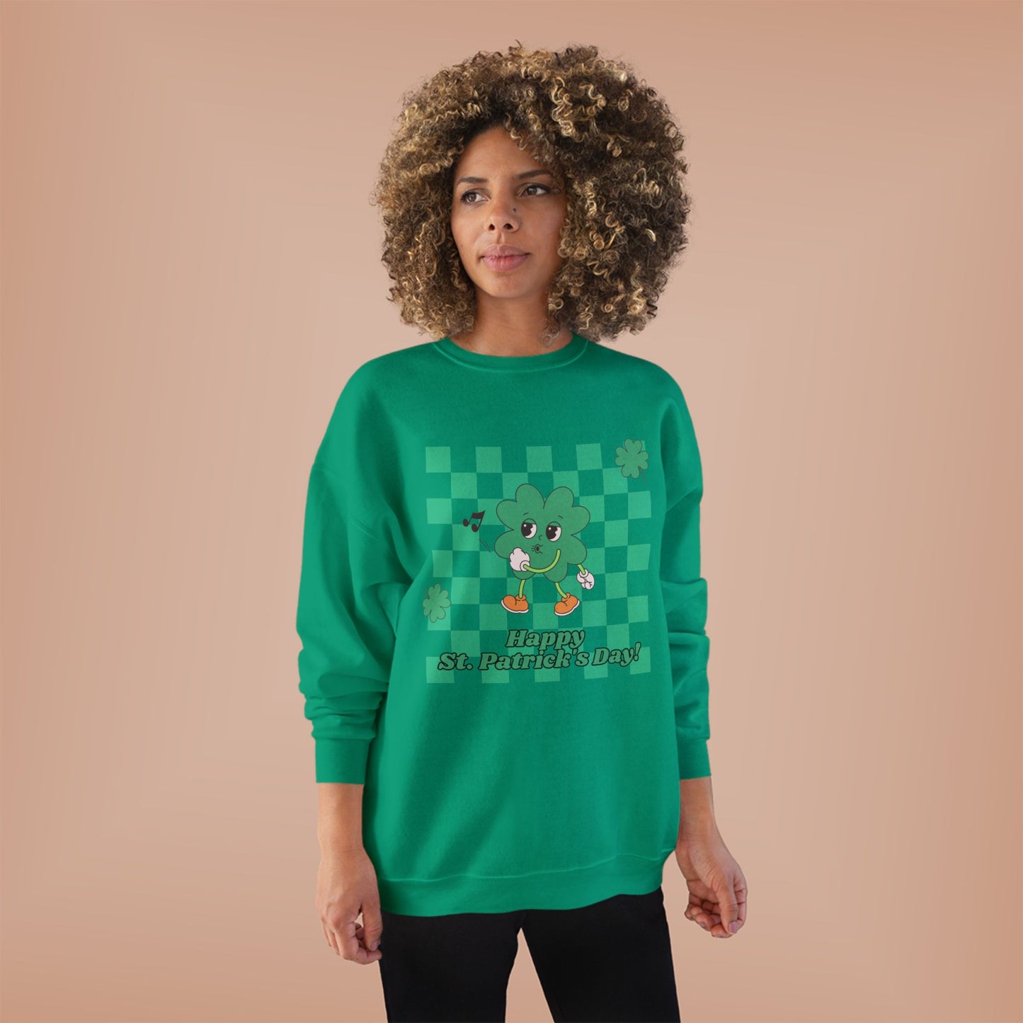 St. Pat's Checkers Unisex EcoSmart® Crewneck Sweatshirt