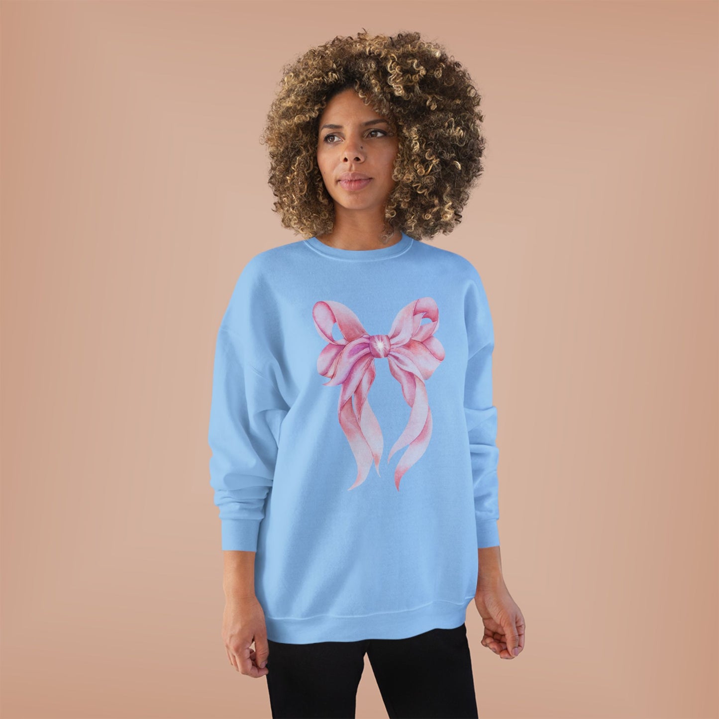 Pink Bow Unisex EcoSmart® Crewneck Sweatshirt