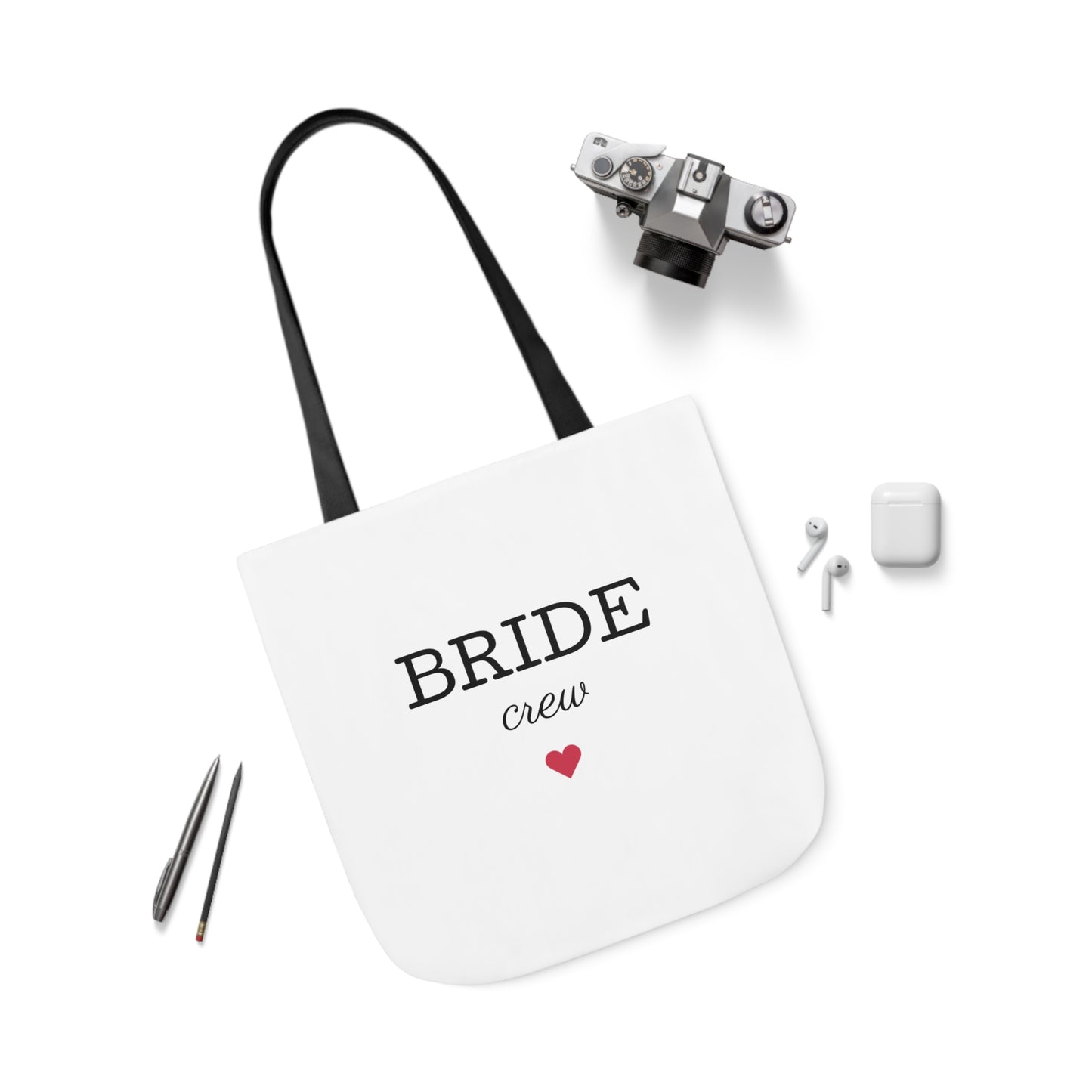 Bride Crew Canvas Tote Bag, 5-Color Straps