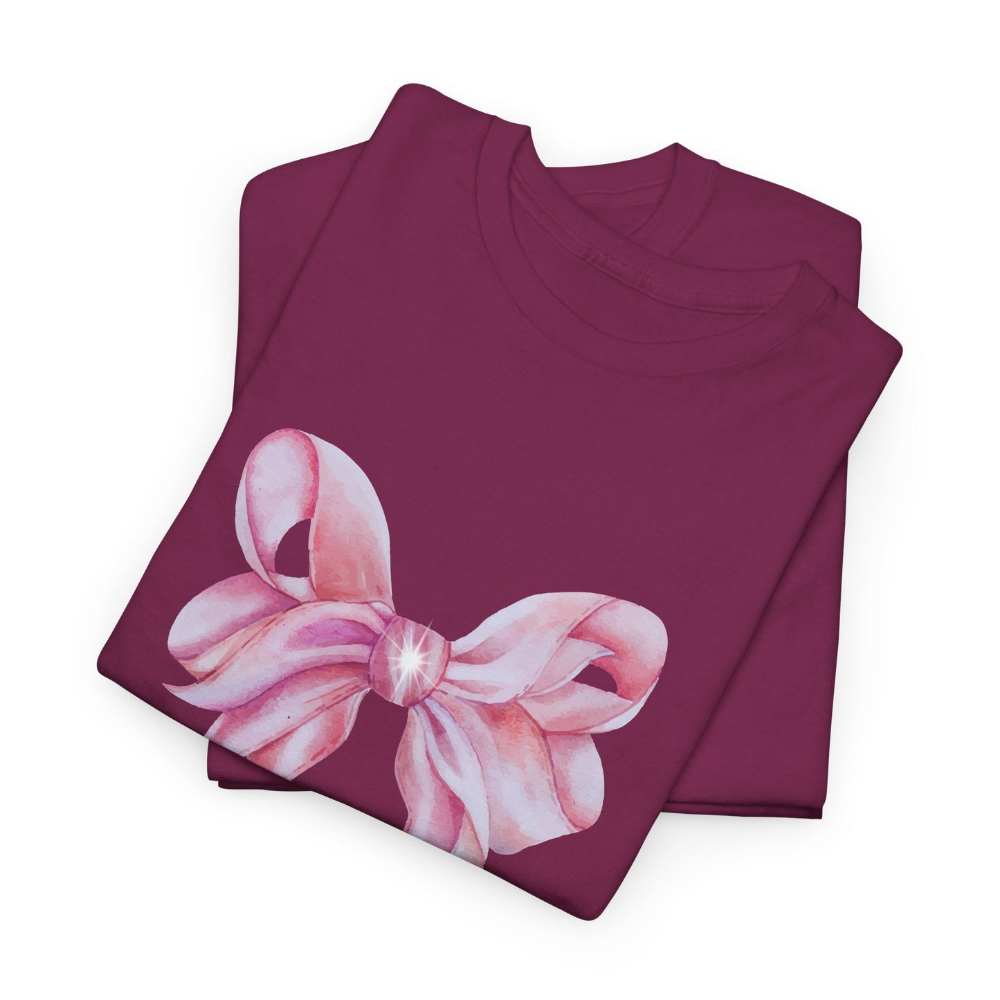 Pink Bow Unisex Heavy Cotton Tee