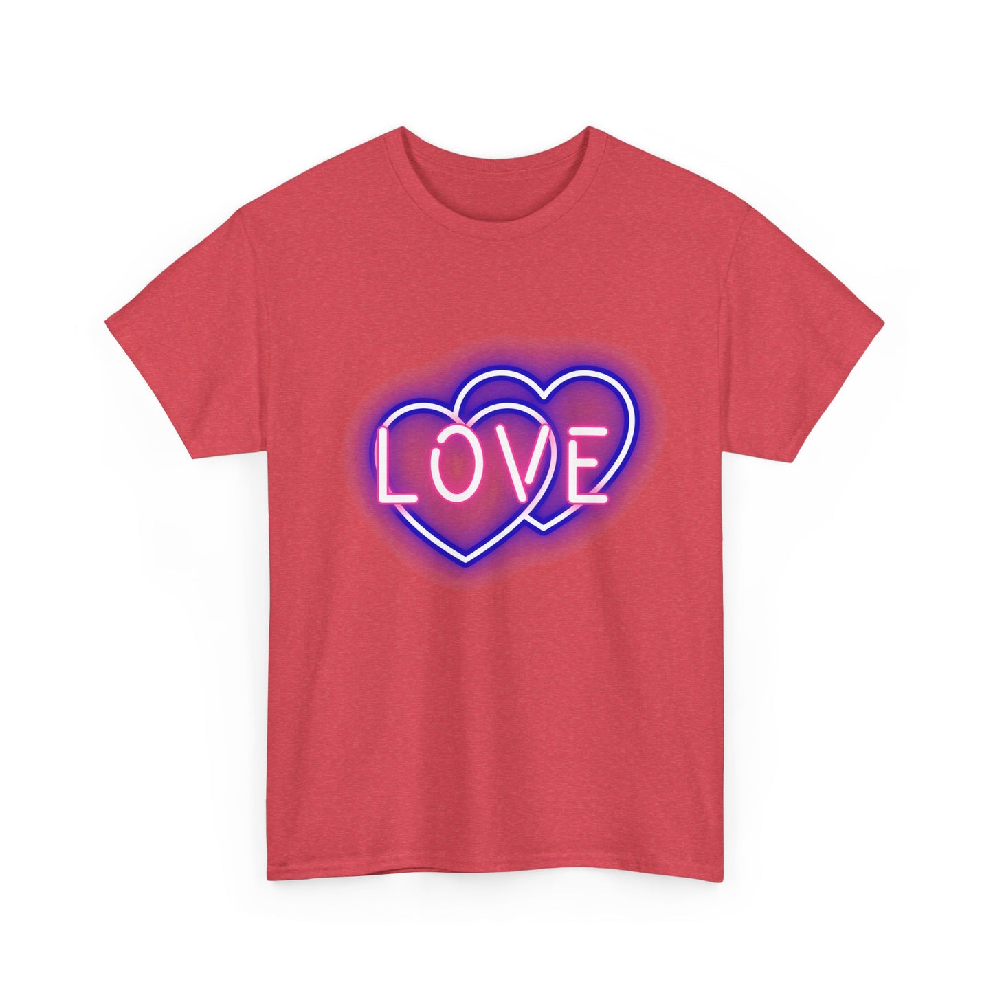 Neon Double Heart Unisex Heavy Cotton Tee