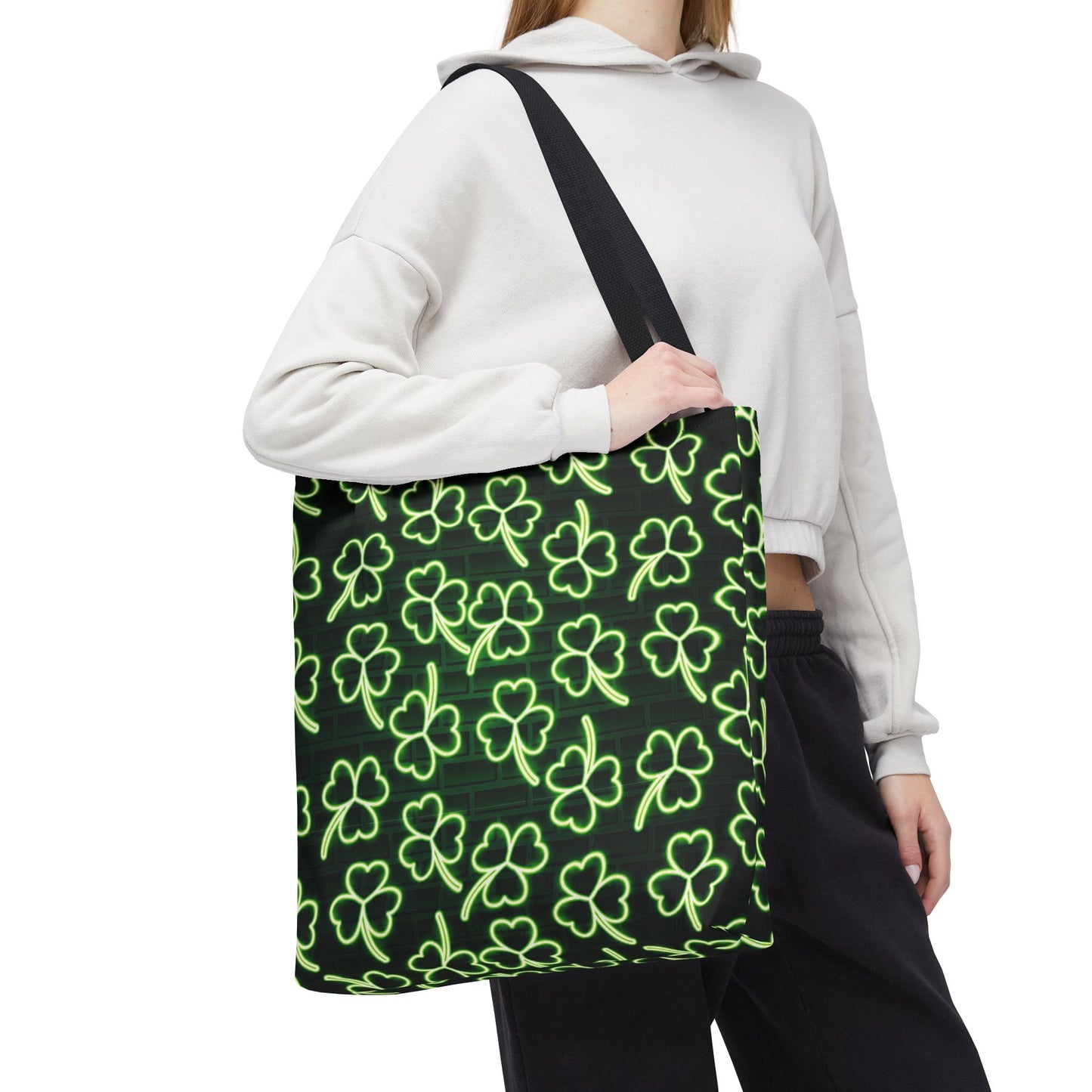 Neon Shamrock Tote Bag (available in 3 sizes)