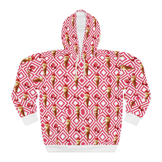 Cherry Bomb Unisex Pullover Hoodie (AOP)