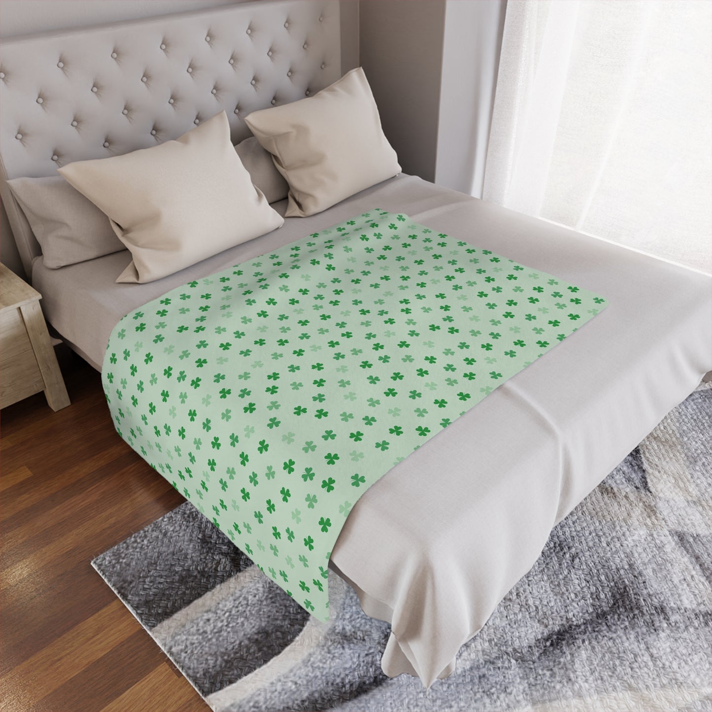 Mint Triple Rock Microfiber Blanket