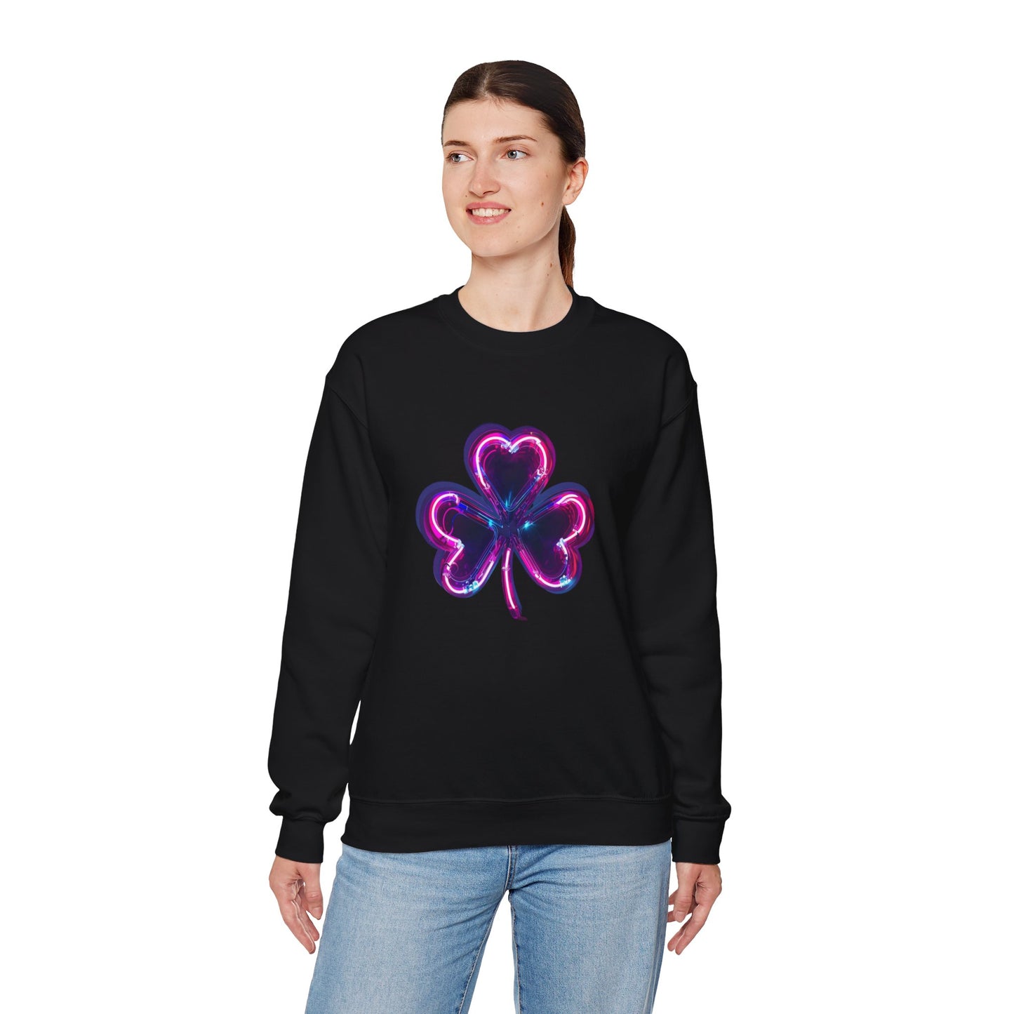 Electric Luck - Pink and Blue Unisex Heavy Blend™ Crewneck Sweatshirt