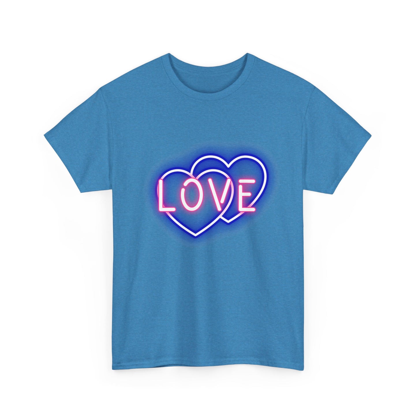 Neon Double Heart Unisex Heavy Cotton Tee