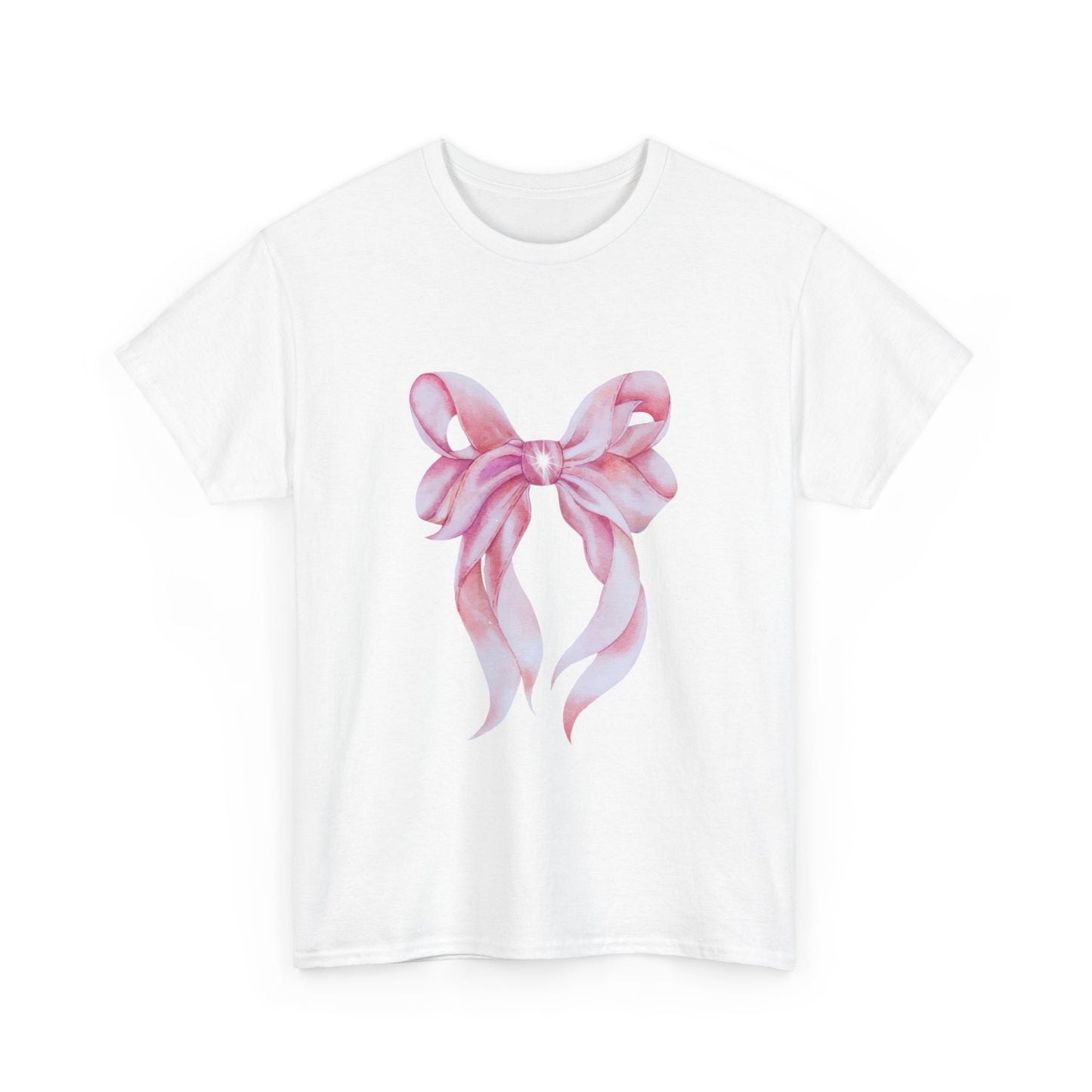 Pink Bow Unisex Heavy Cotton Tee