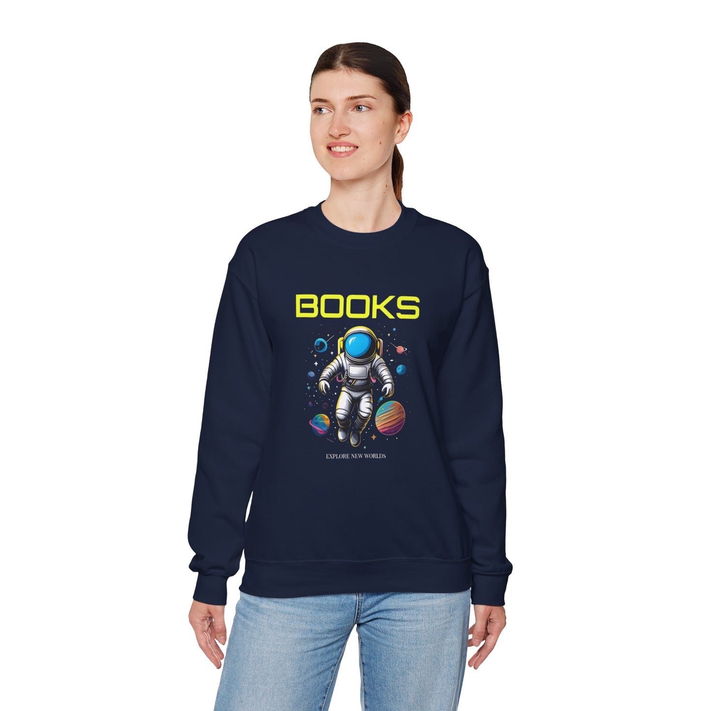 Explore New Worlds Unisex Heavy Blend™ Crewneck Sweatshirt