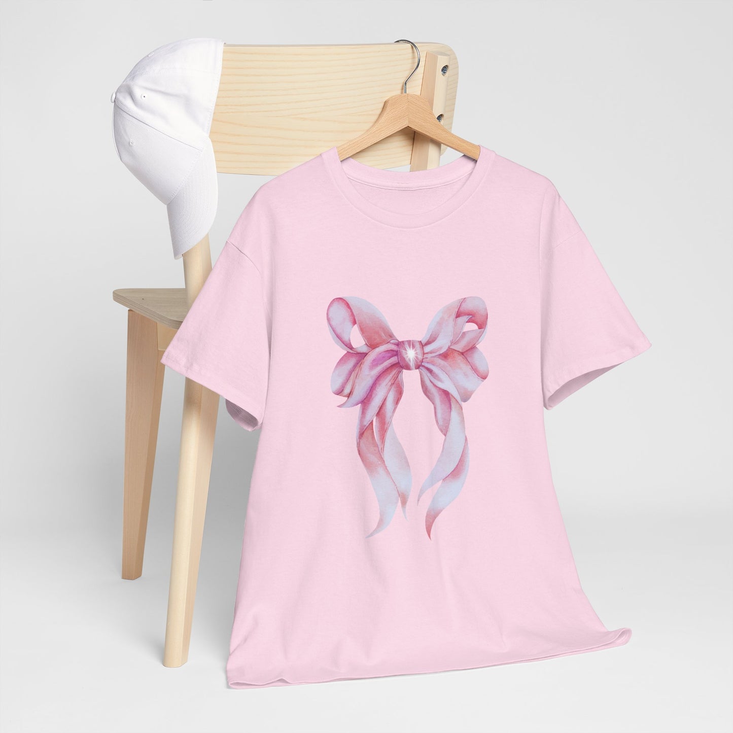 Pink Bow Unisex Heavy Cotton Tee