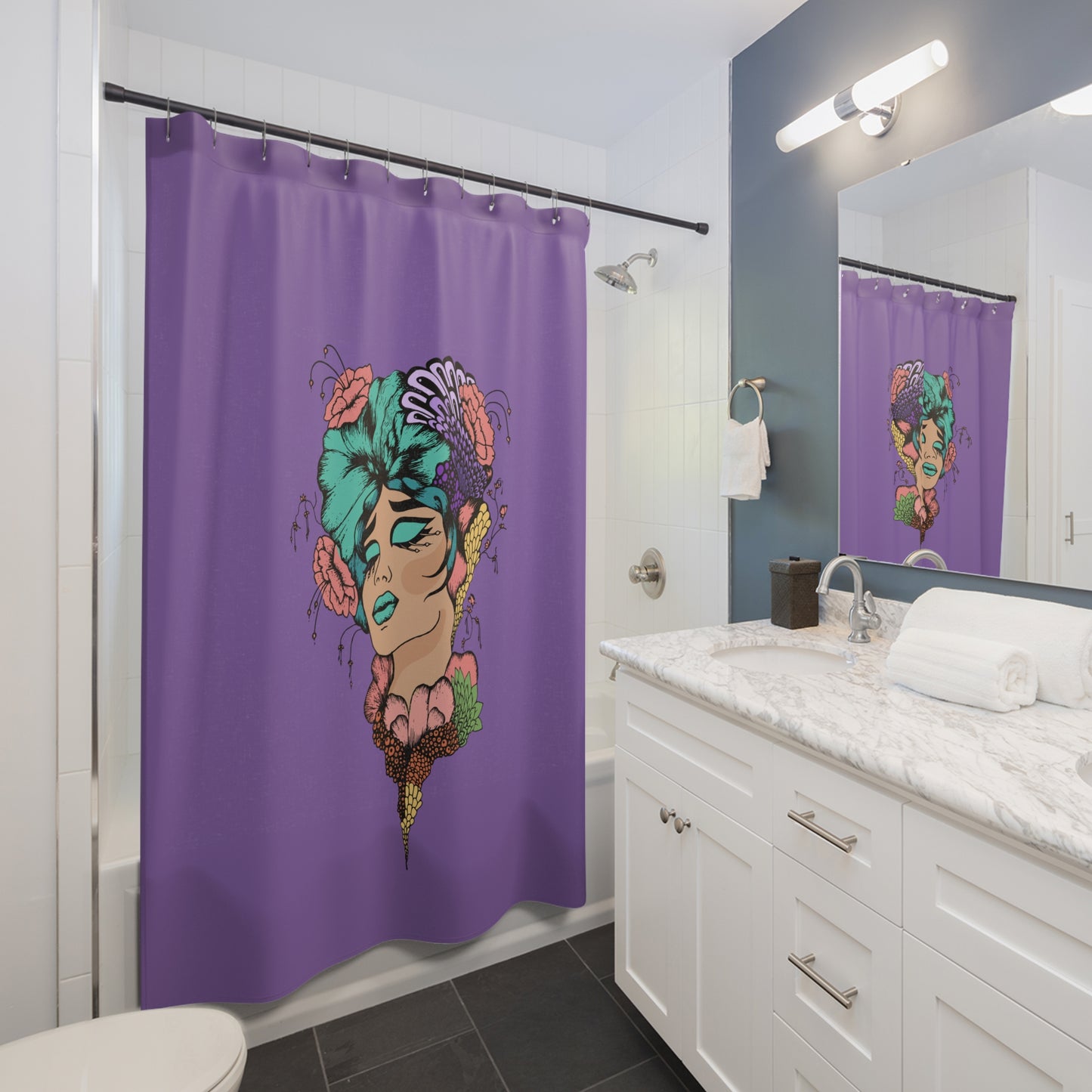 Madame Colorful Shower Curtains