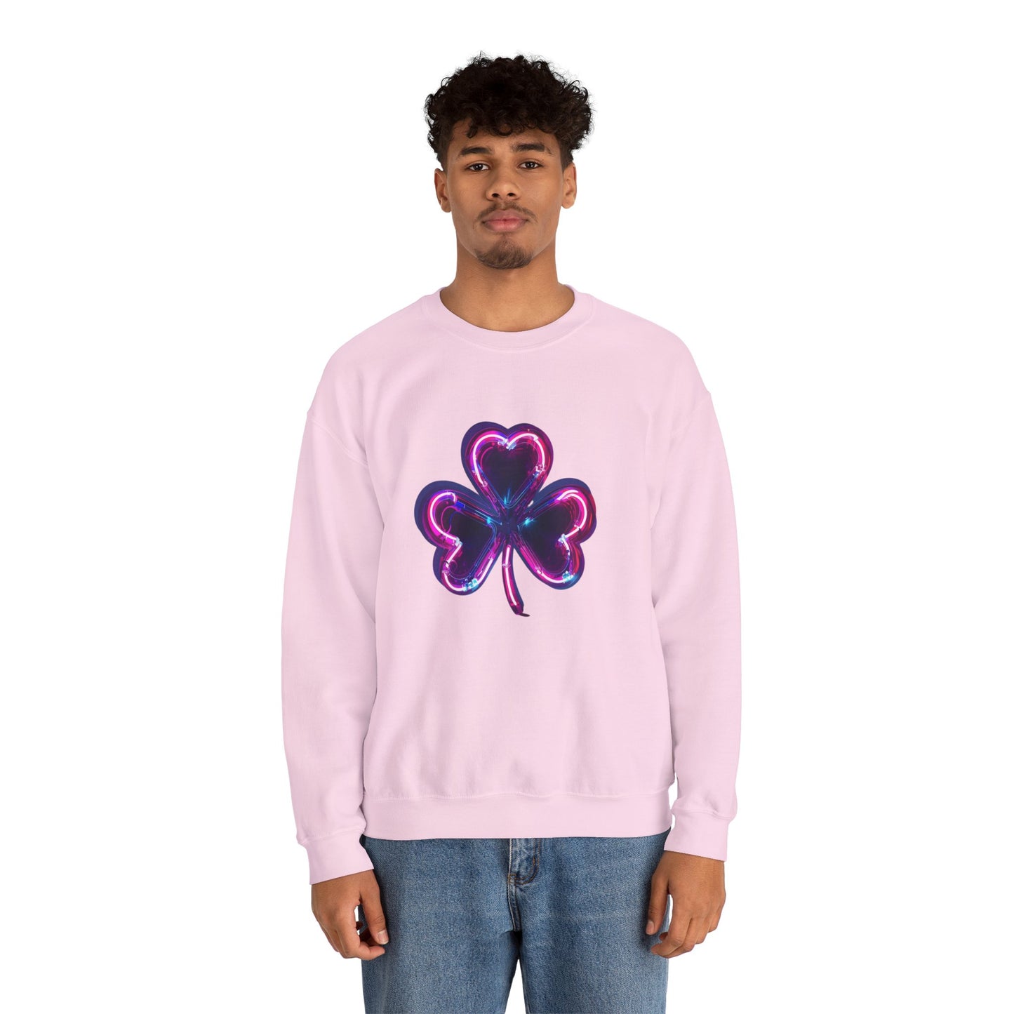 Electric Luck - Pink and Blue Unisex Heavy Blend™ Crewneck Sweatshirt