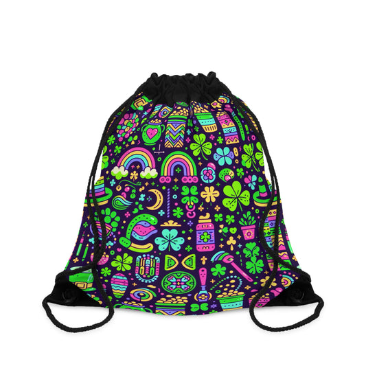 Day-Go Clover Colorful St. Patrick's Day Drawstring Bag - Fun & Festive Travel Accessory