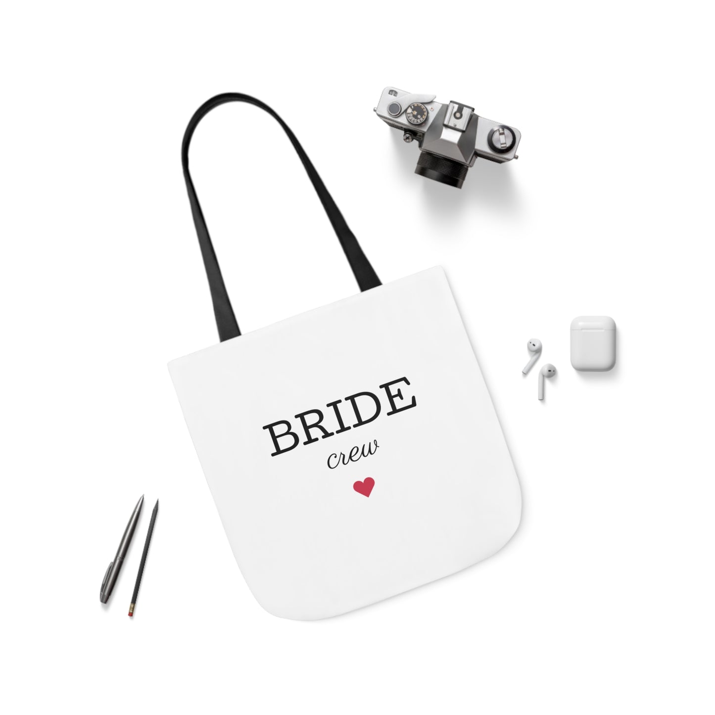 Bride Crew Canvas Tote Bag, 5-Color Straps