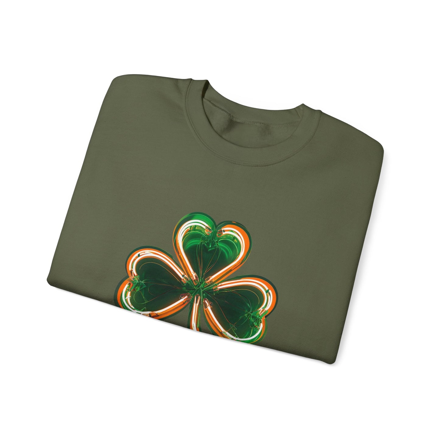 Electric Luck - Green and Orange Unisex Heavy Blend™ Crewneck Sweatshirt